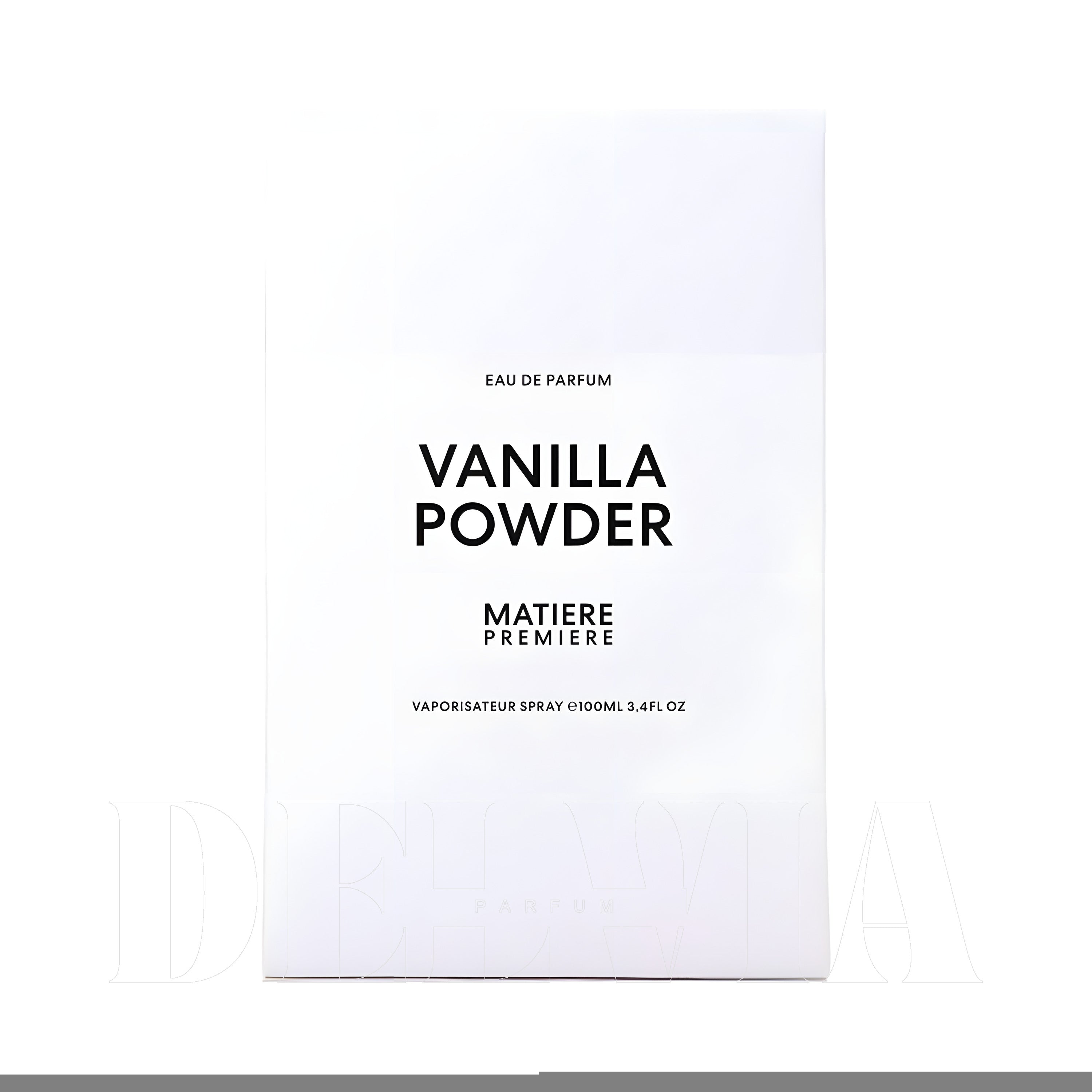 Matiere Premiere Vanilla Powder Araba Kokusu — kutu ve şişe görseli
