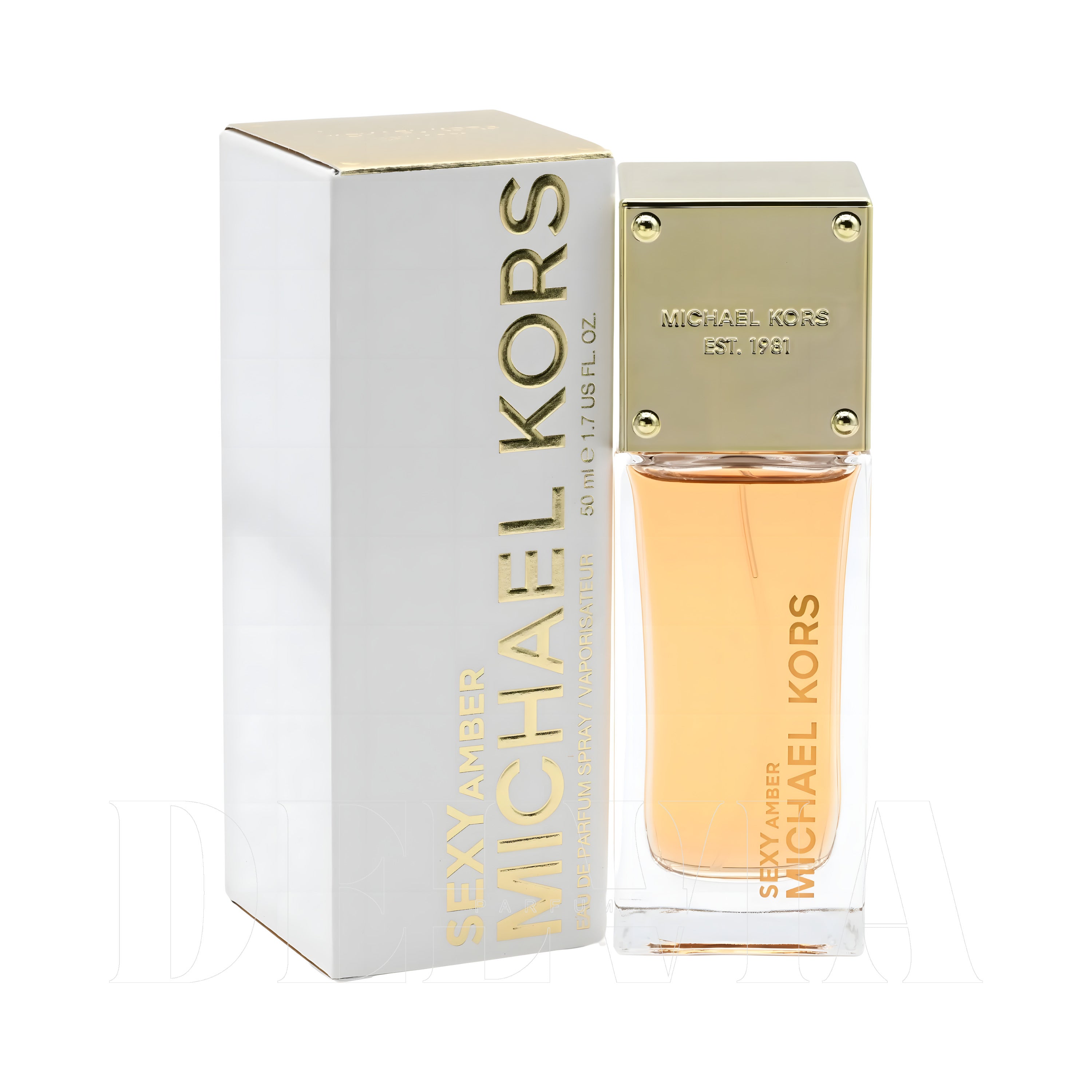 Michael Kors Sexy Amber 30 ml dekant parfüm — kutu ve şişe görseli