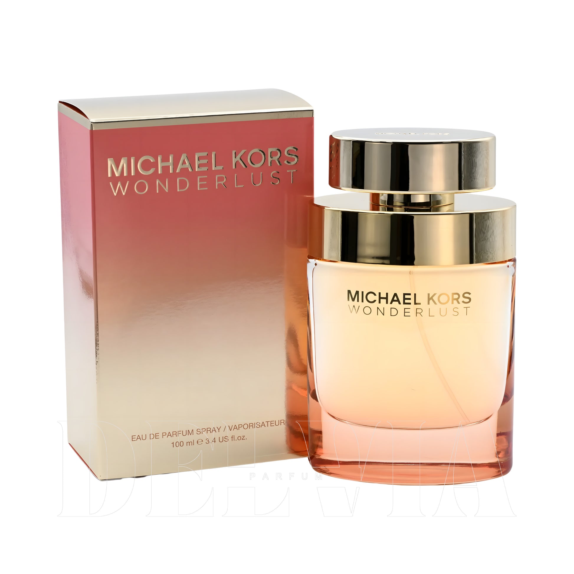 Michael Kors Wonderlust 2 ml dekant parfüm — kutu ve şişe görseli