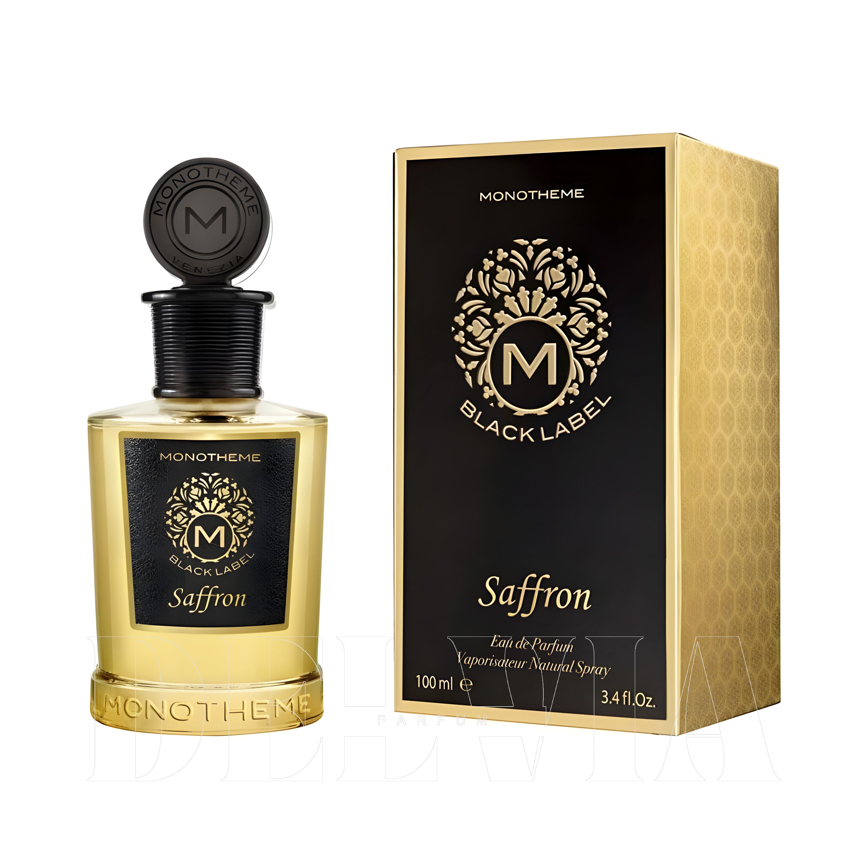 Monotheme Black Label Saffron Araba Kokusu — kutu ve şişe görseli