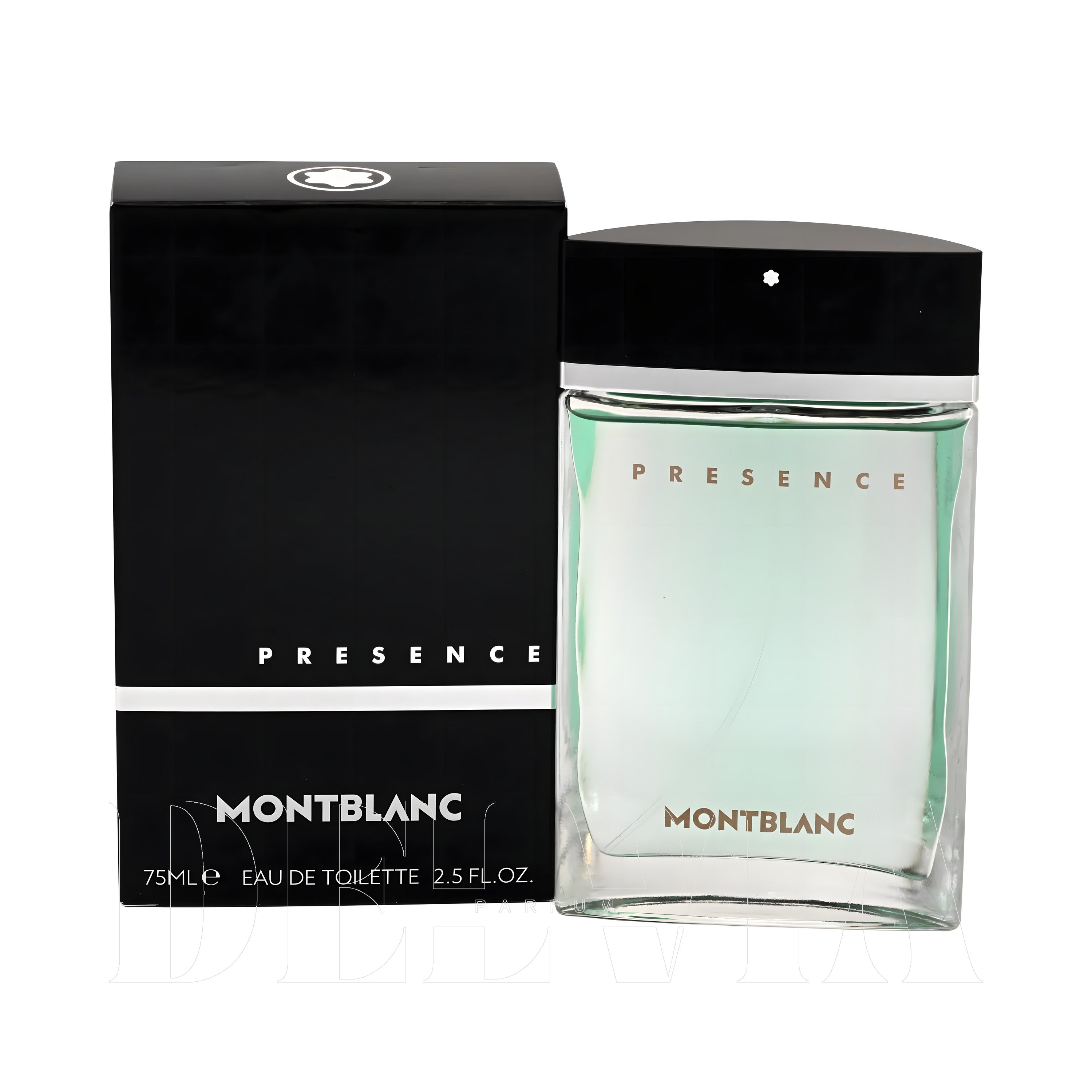 Mont Blanc Presence 5 ml dekant parfüm — kutu ve şişe görseli