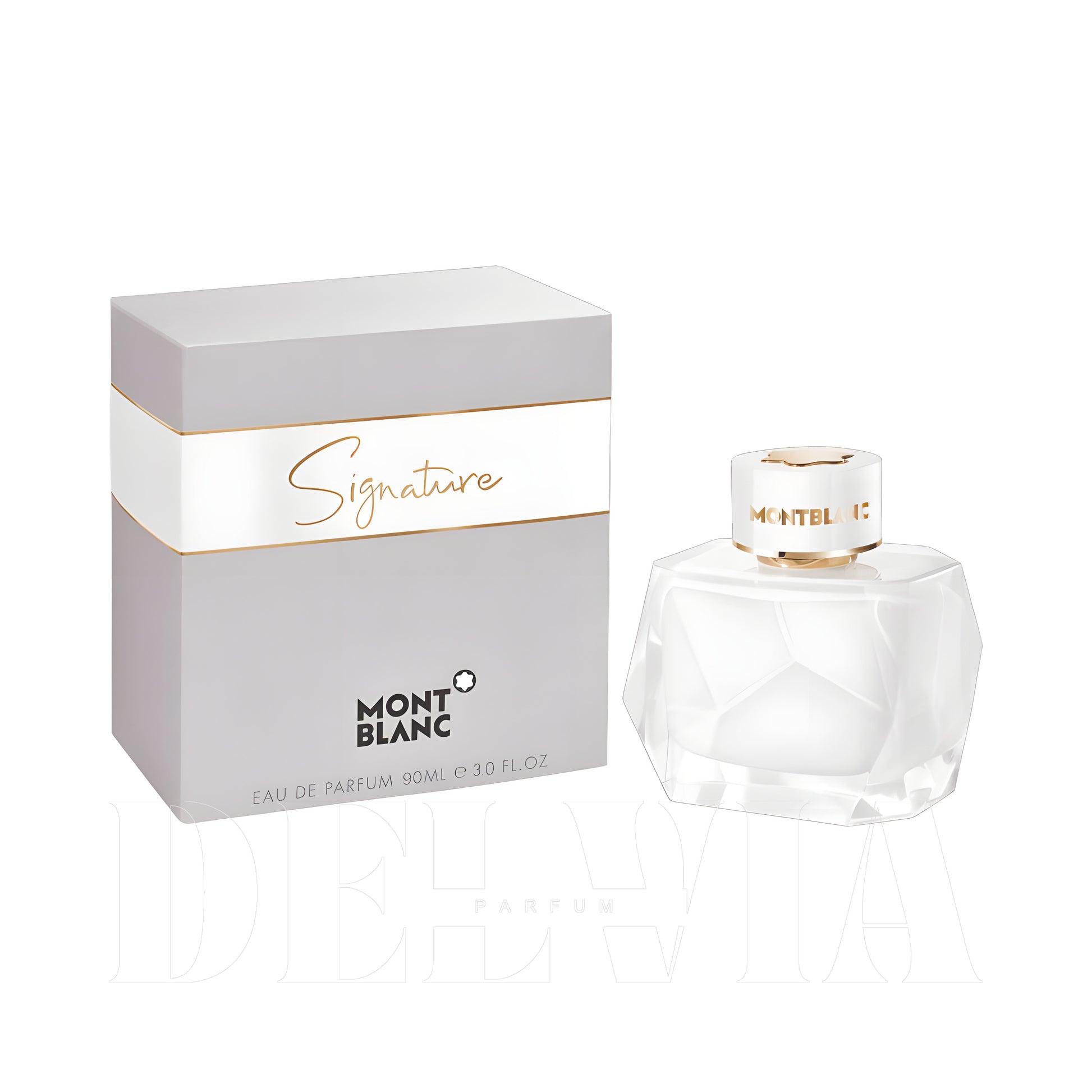 Mont Blanc Signature 1 ml dekant parfüm — kutu ve şişe görseli