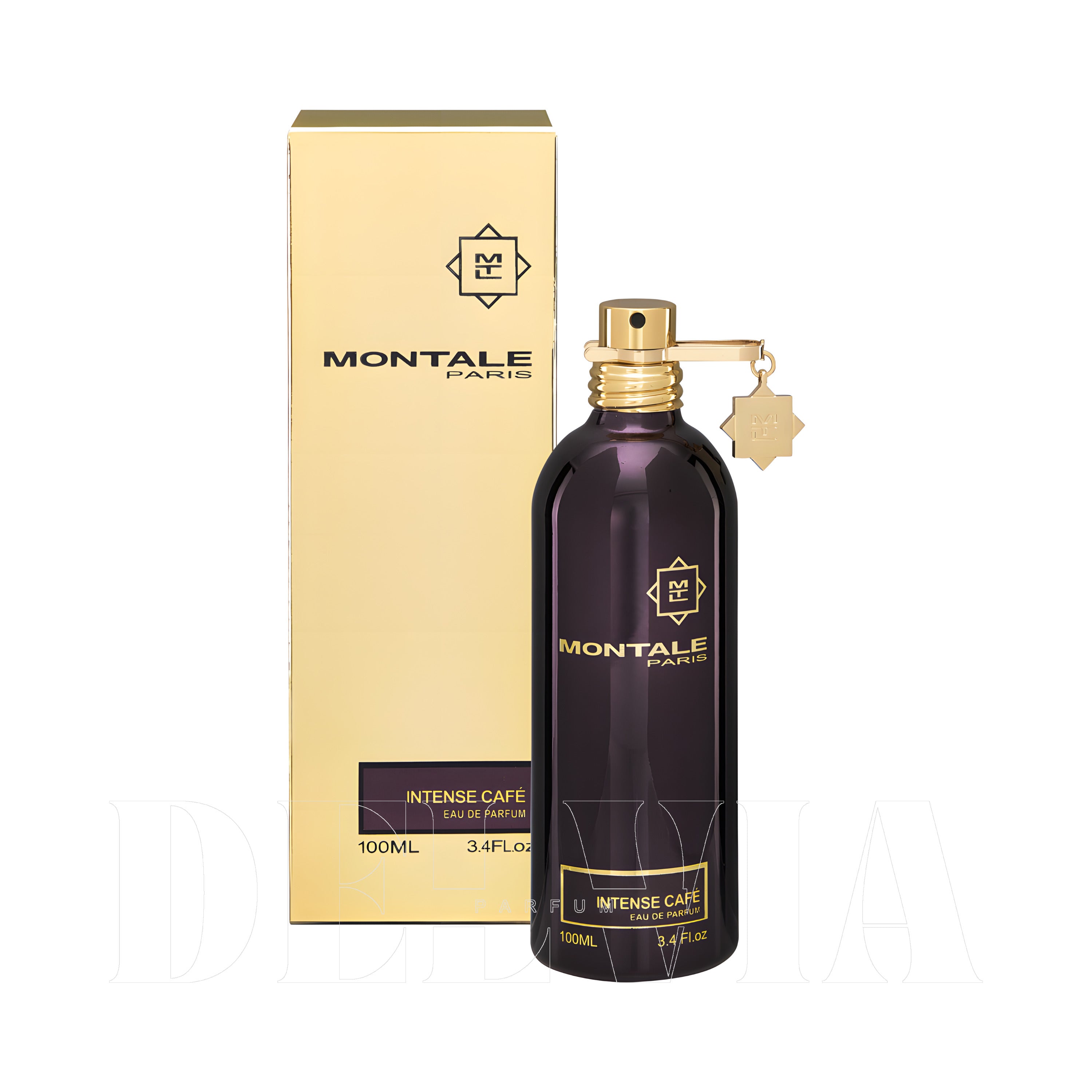 Montale Intense Cafe 10 ml dekant parfüm — kutu ve şişe görseli