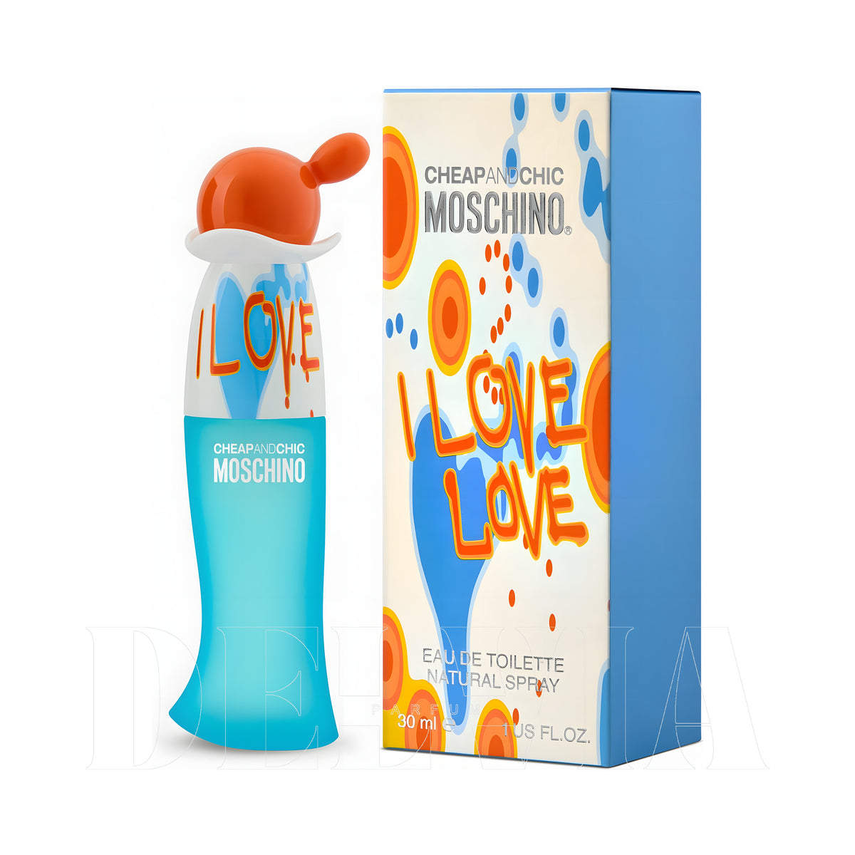 Moschino Cheap And Chic I Love Love Edt Araba Kokusu — kutu ve şişe görseli
