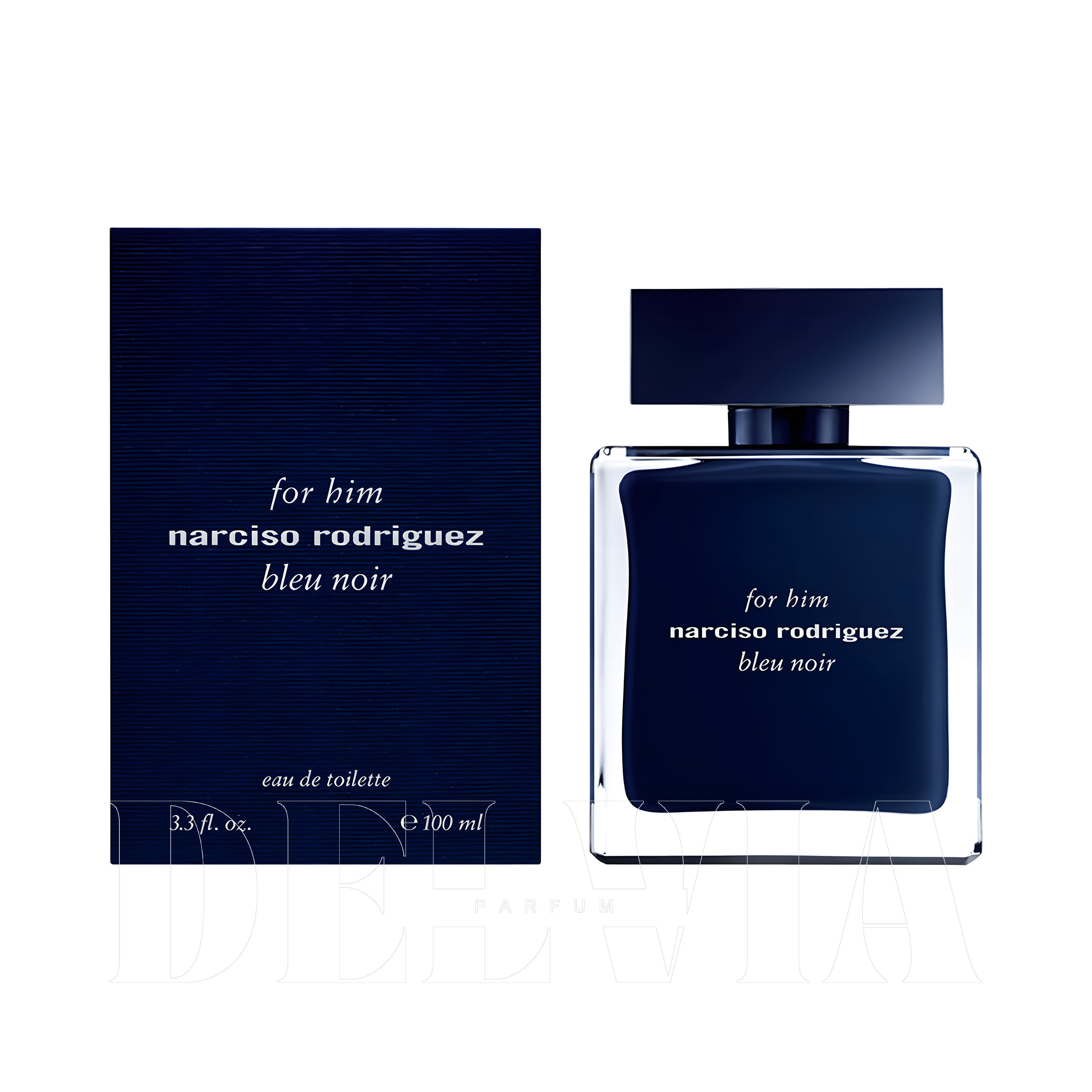 Narciso Rodriguez Bleu Noir Oda Kokusu — kutu ve şişe görseli