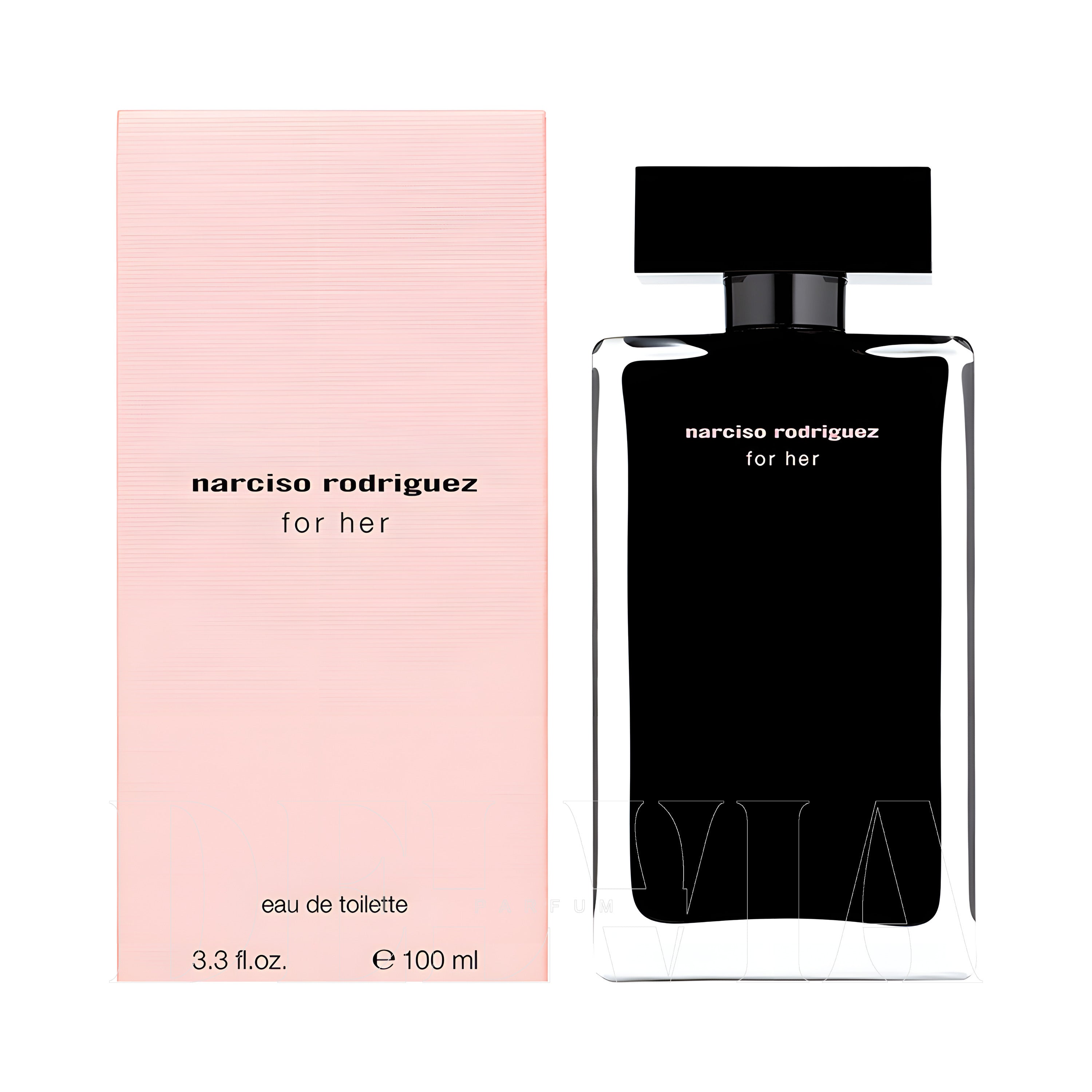 Narciso Rodriguez For Her Katı Parfum — kutu ve şişe görseli
