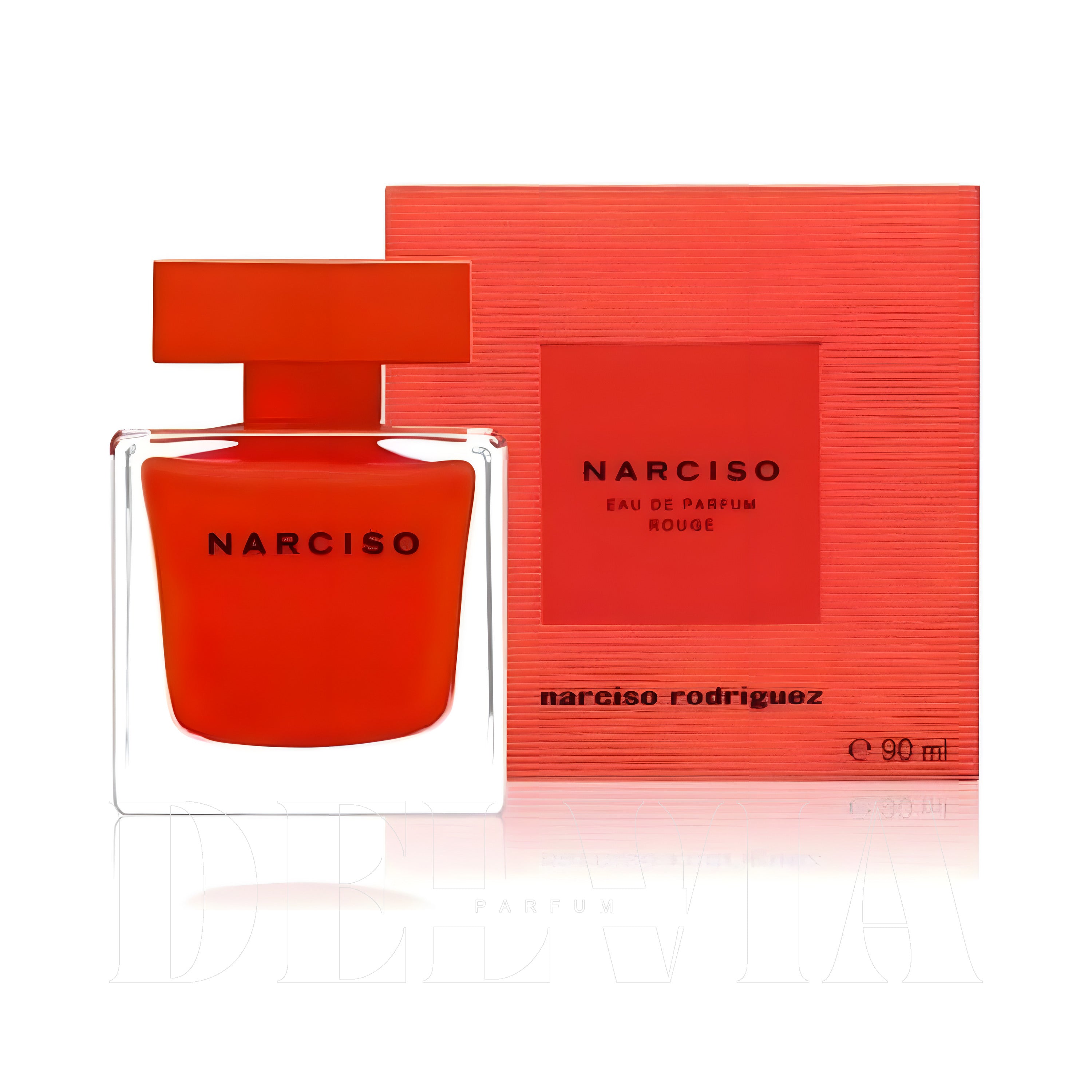 Narciso Rodriguez Narciso Rouge 5 ml dekant parfüm — kutu ve şişe görseli