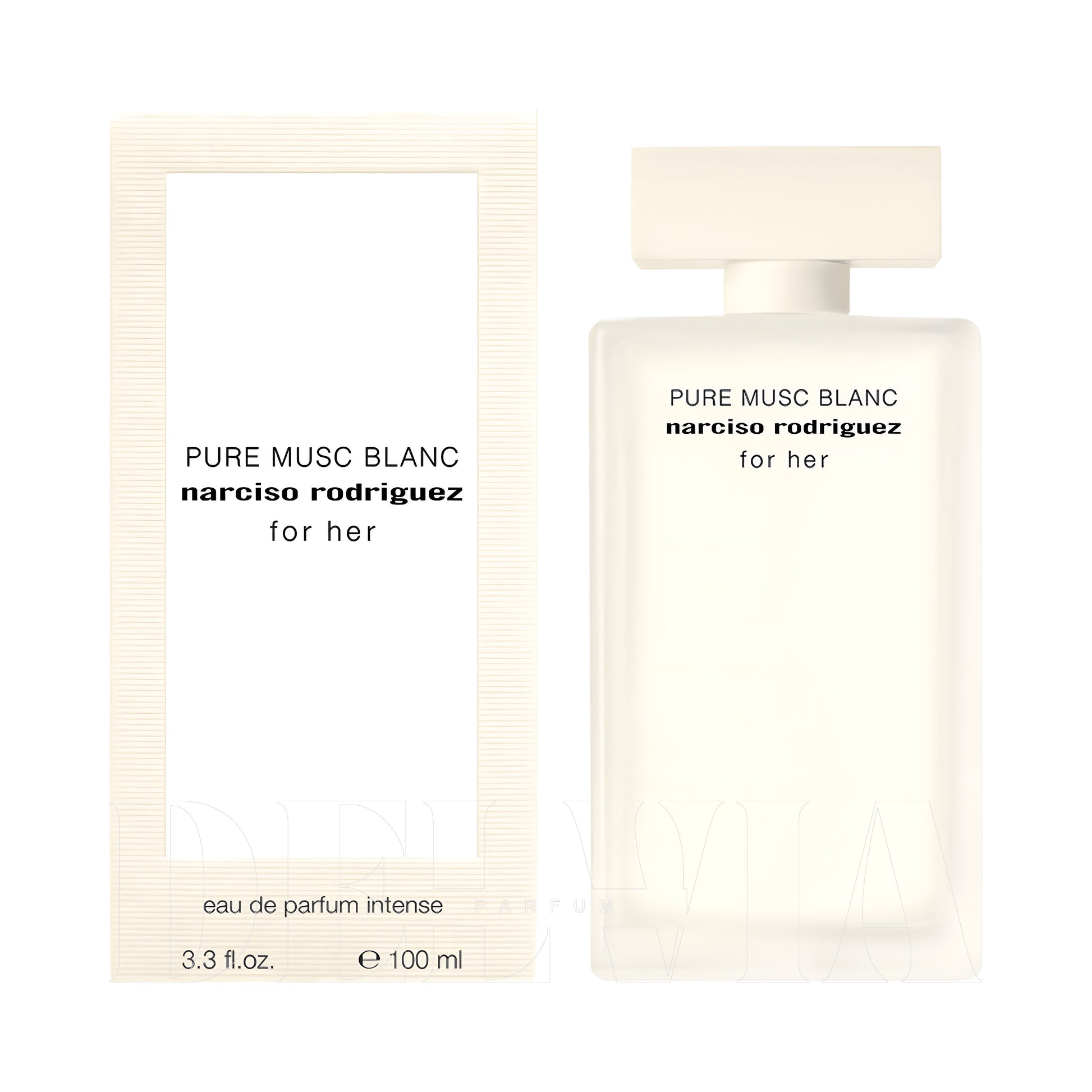 Narciso Rodriguez Pure Musc Blanc Edp Intense Kokulu Mum — kutu ve şişe görseli