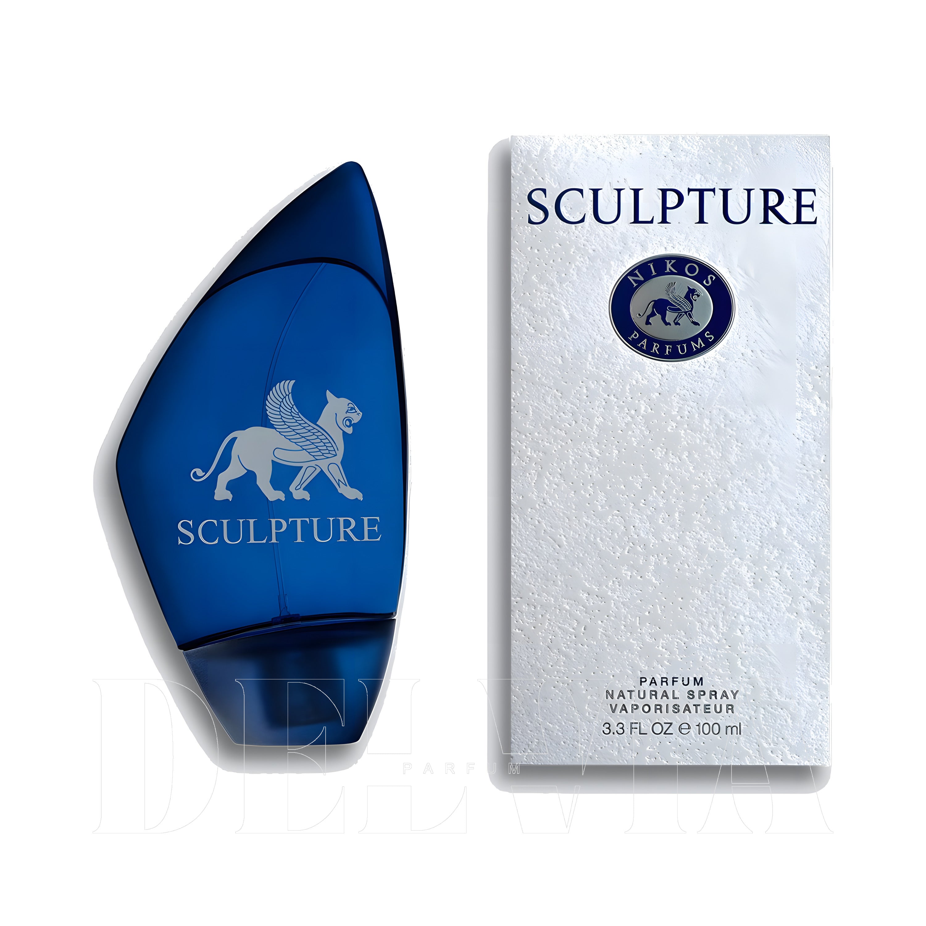Nikos Sculpture Le Parfum 3 ml dekant parfüm — kutu ve şişe görseli