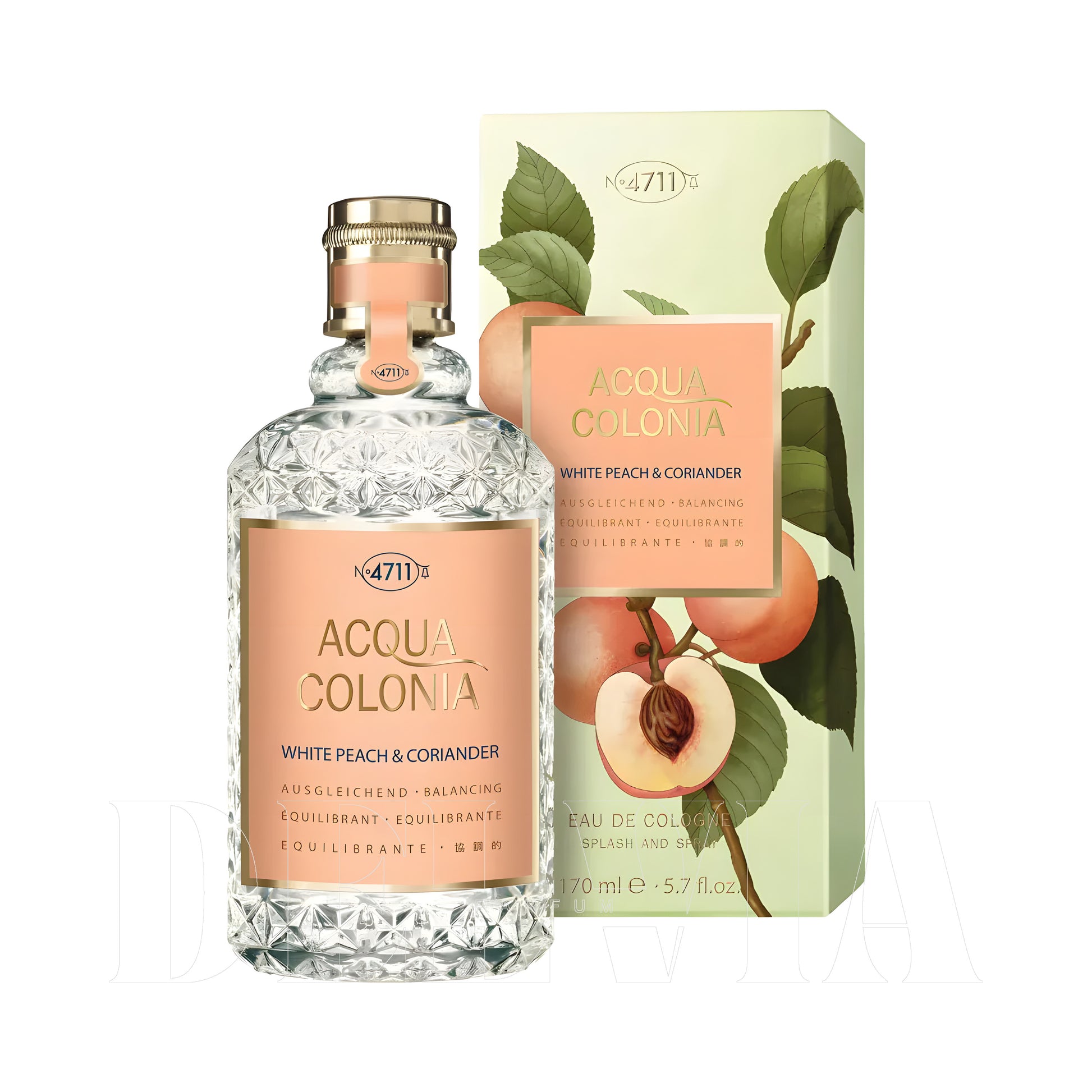 No 4711 Acqua Colonia White Peach Coriander 20 Ml dekant parfüm Parfum — kutu ve şişe görseli