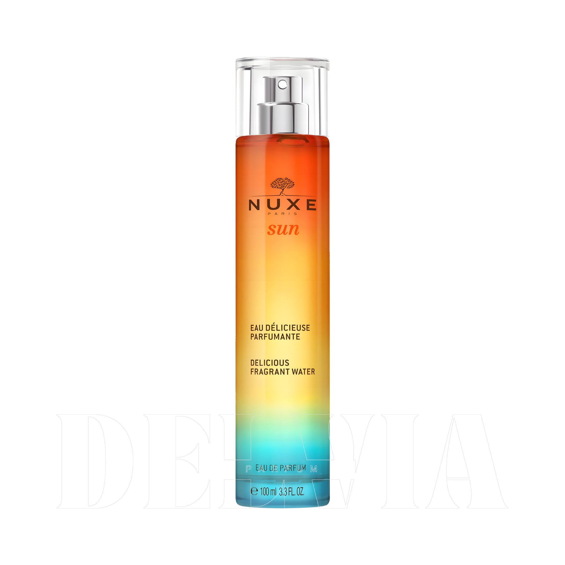 Nuxe Sun Eau Delicieuse Edp Ciceksi Katı Parfum — kutu ve şişe görseli
