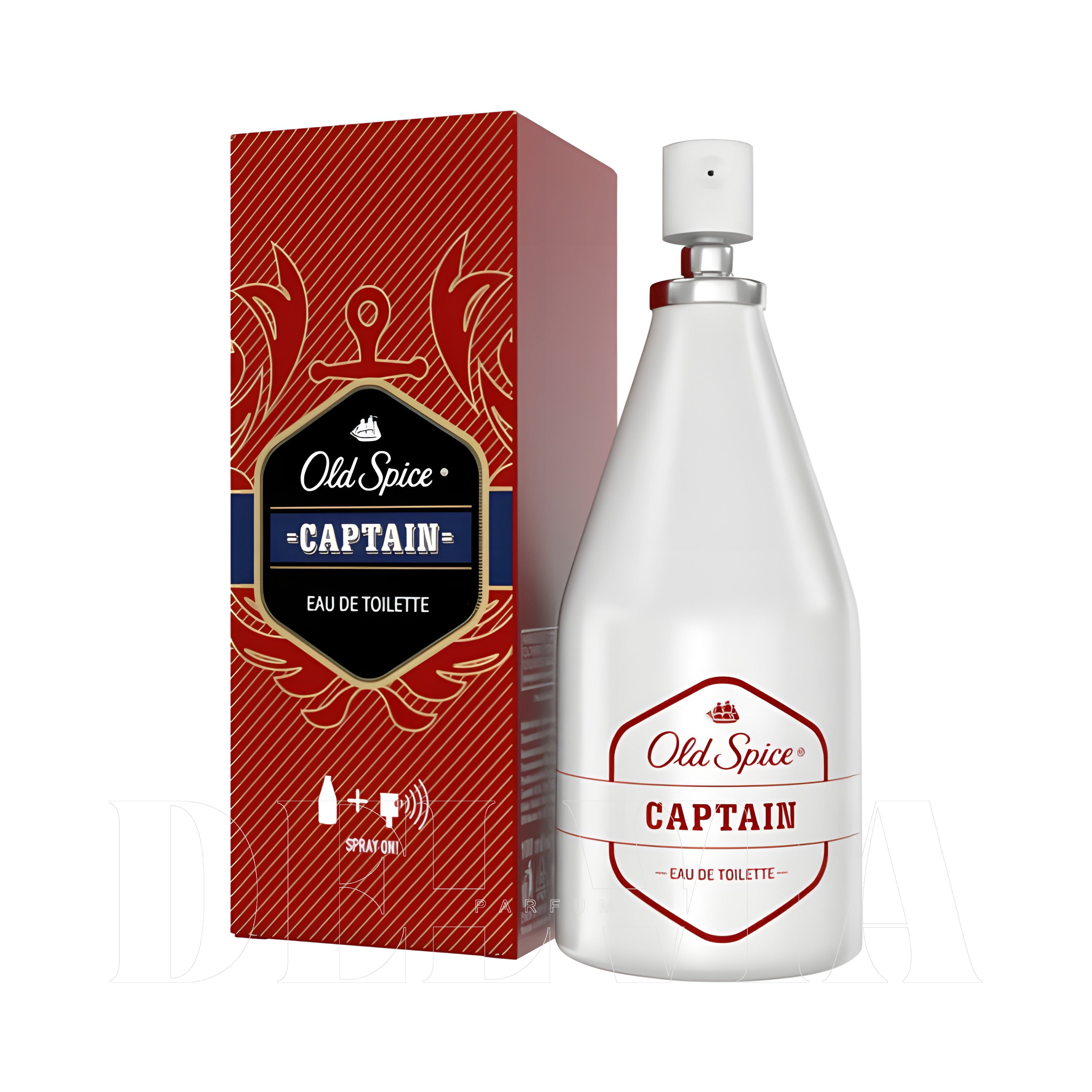 Old Spice Captain Tam Boy Parfum — kutu ve şişe görseli