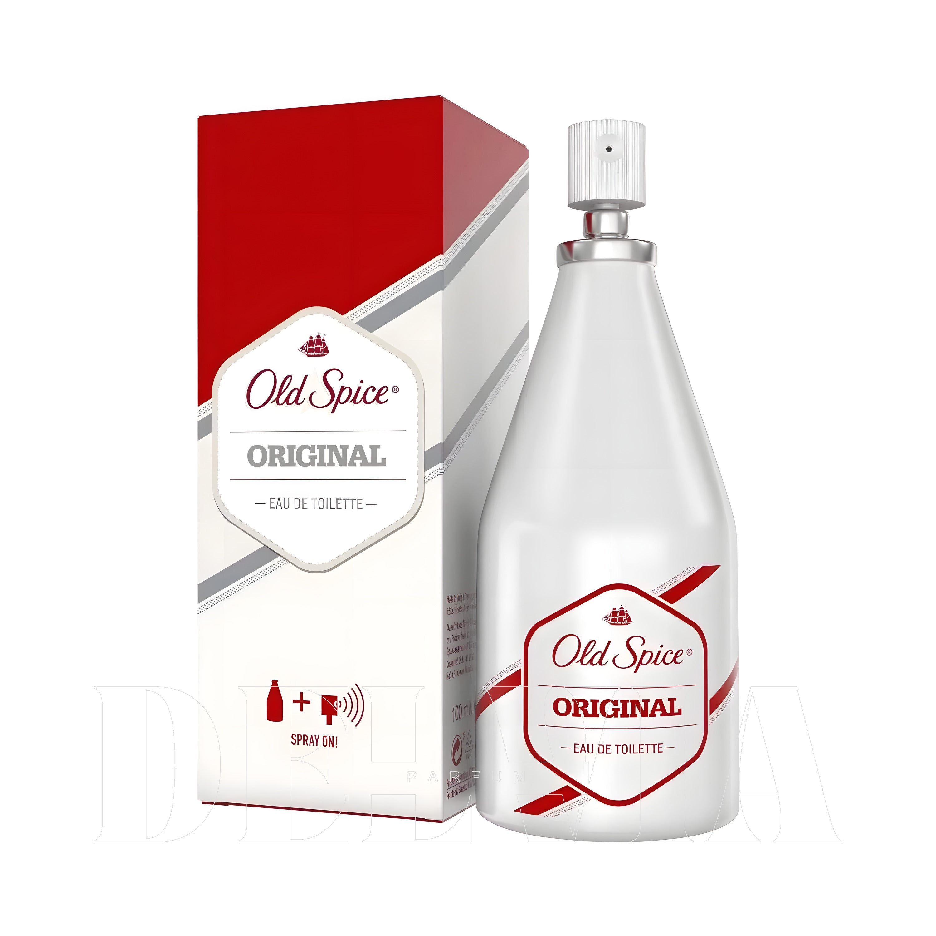 Old Spice Original 10 ml dekant parfüm — kutu ve şişe görseli