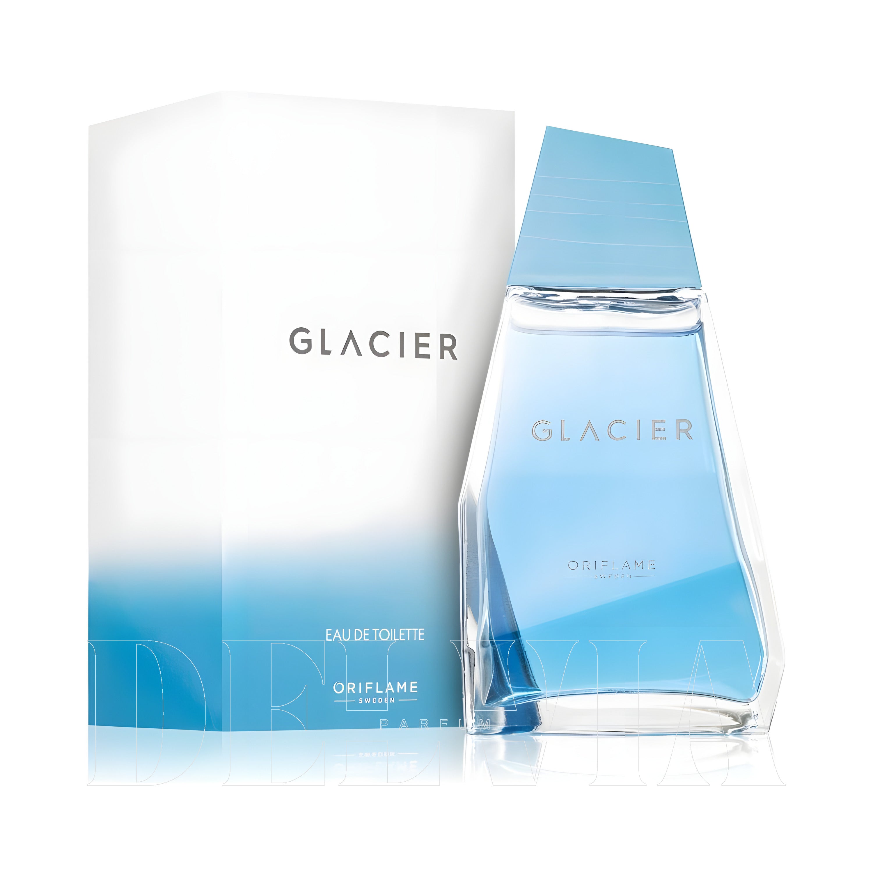 Oriflame Glacier 1 ml dekant parfüm — kutu ve şişe görseli