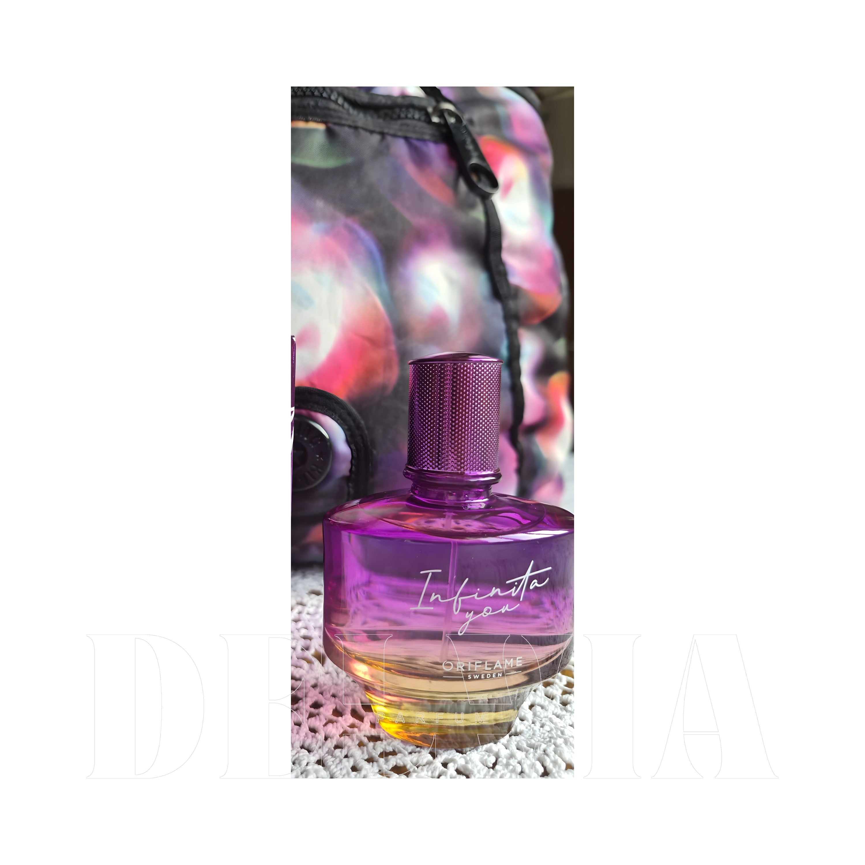 Oriflame Infinita 20 ml dekant parfüm — kutu ve şişe görseli
