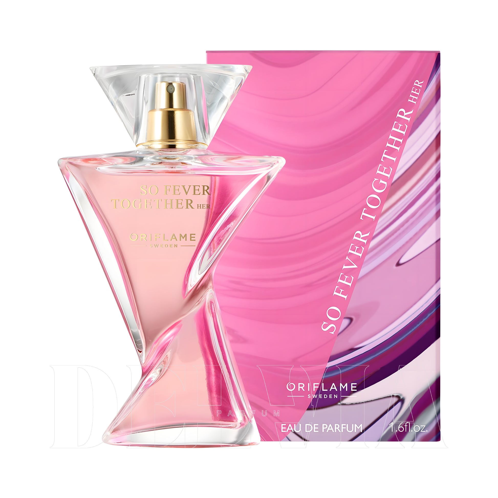 Oriflame So Fever Together Her Edp 3 ml dekant parfüm — kutu ve şişe görseli