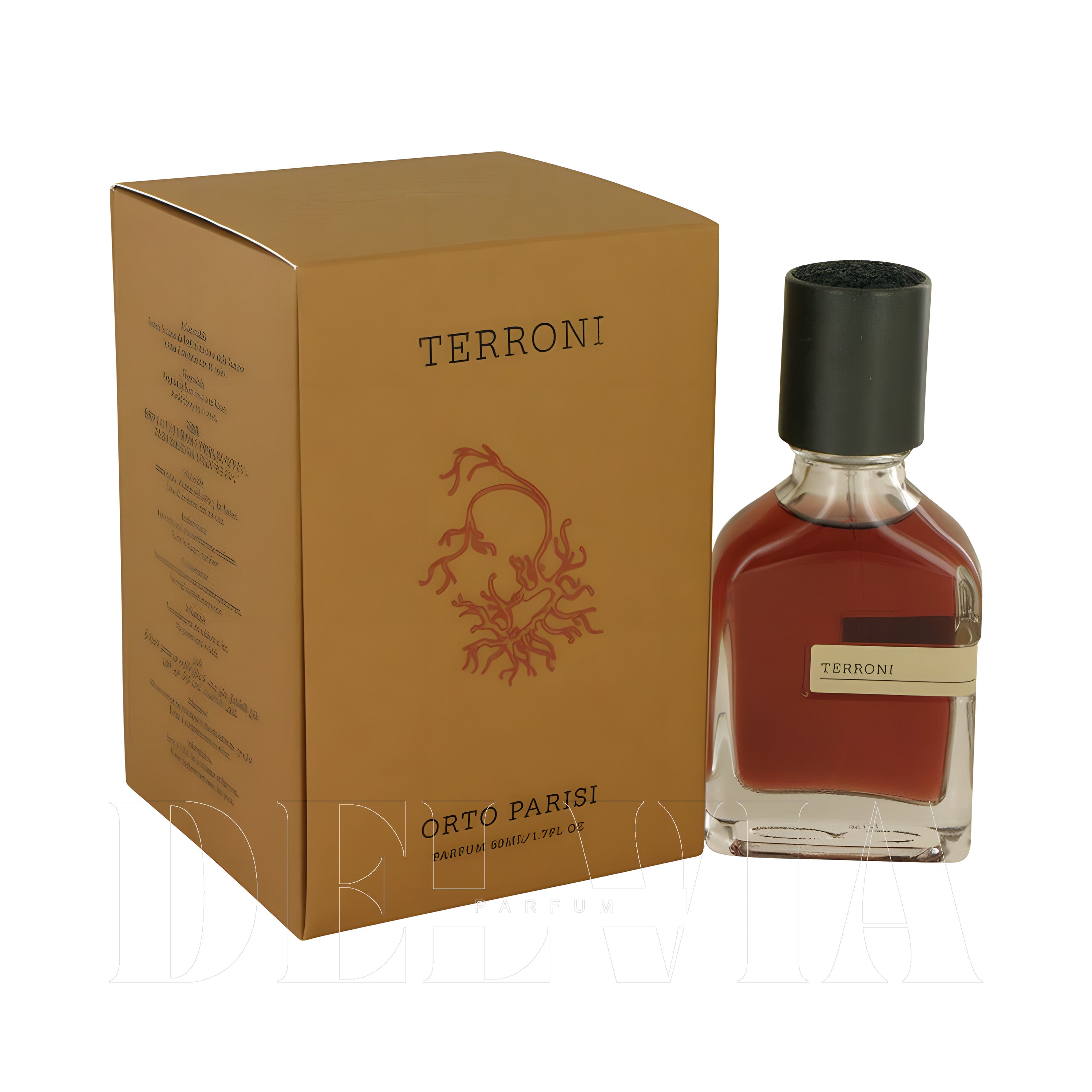 Orto Parisi Terroni Perfume 2 ml dekant parfüm — kutu ve şişe görseli