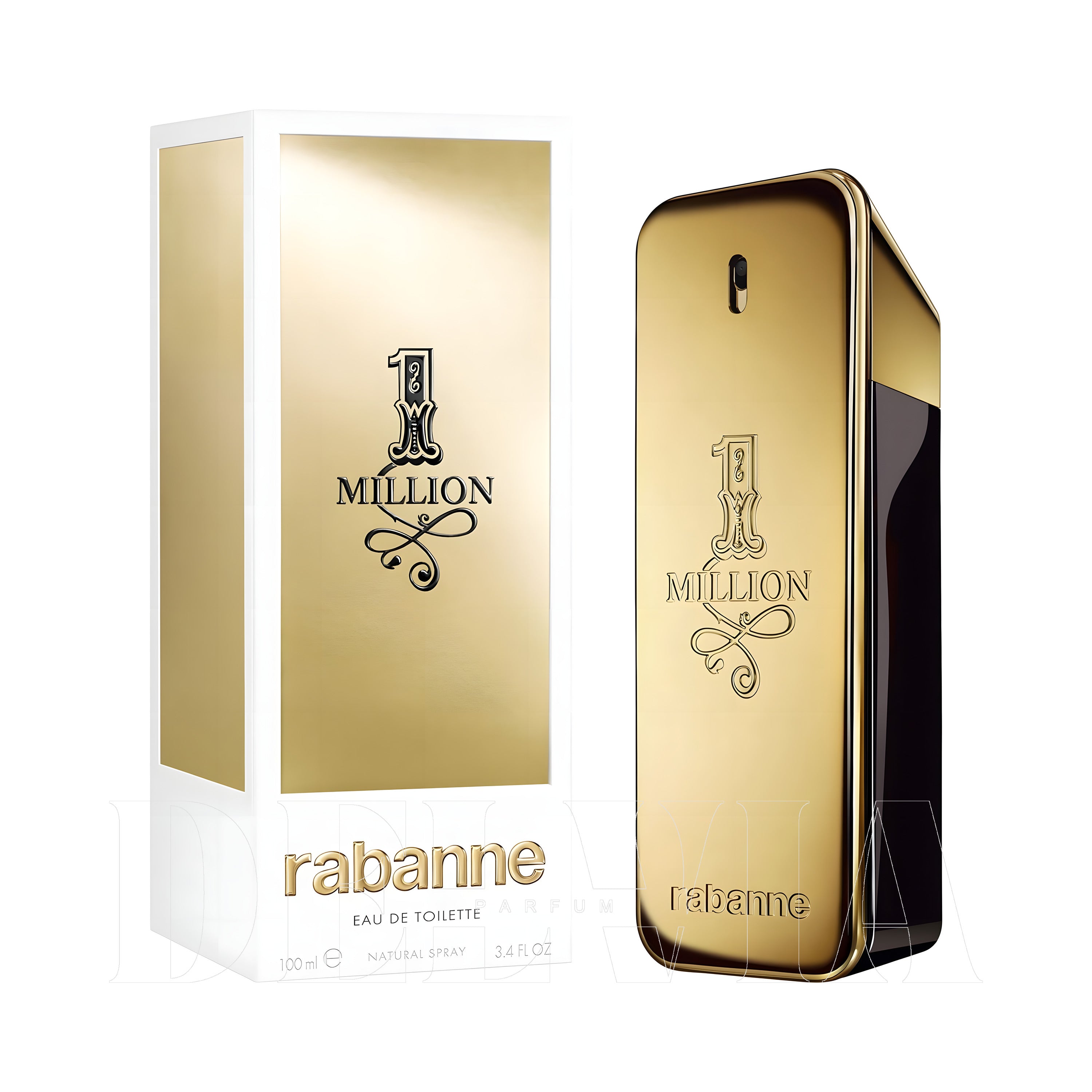 Paco Rabanne 1 Million Men Edt 20 ml dekant parfüm — kutu ve şişe görseli