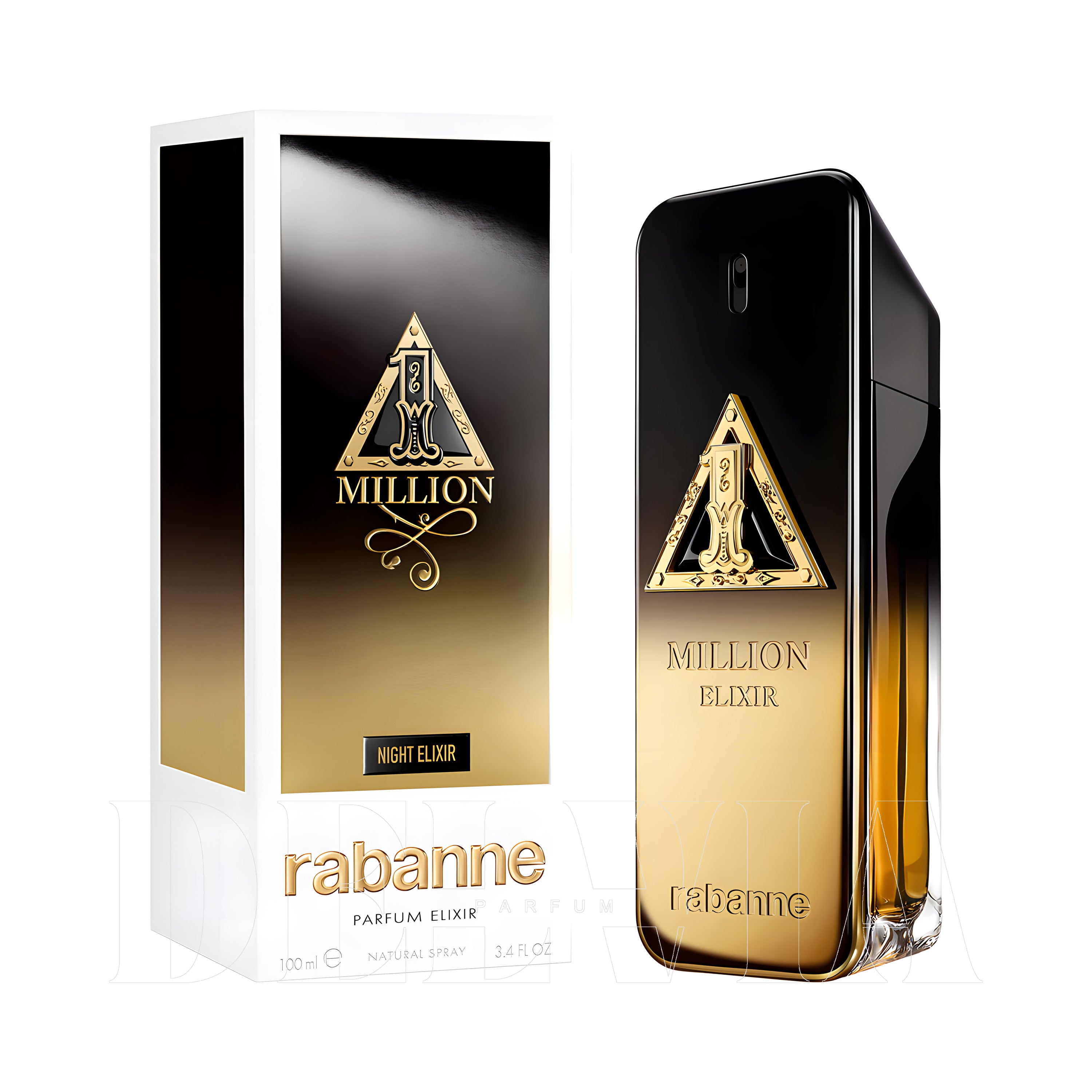 Paco Rabanne 1 Million Night Elixir Katı Parfum — kutu ve şişe görseli