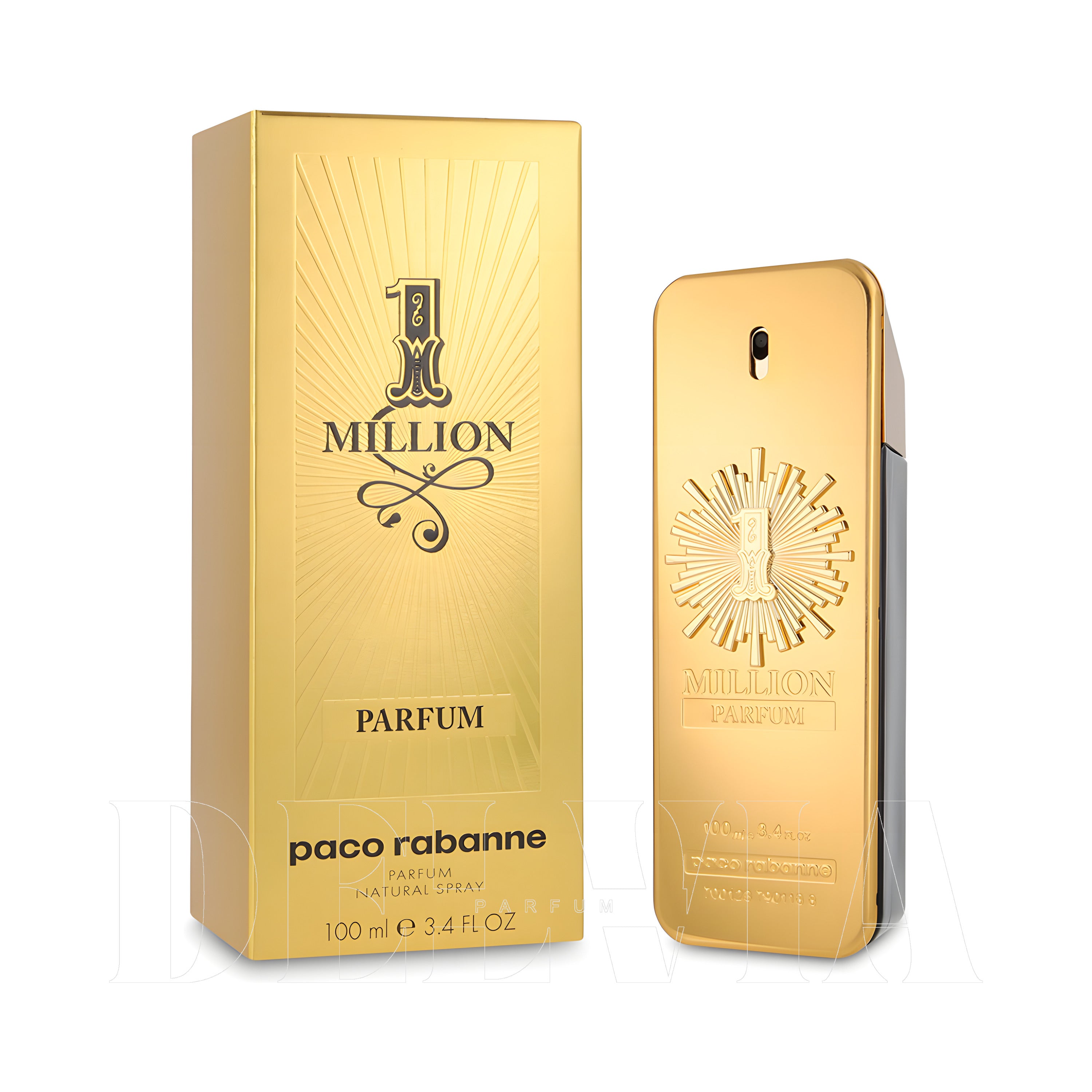 Paco Rabanne 1 Million Parfum 20 ml dekant parfüm — kutu ve şişe görseli