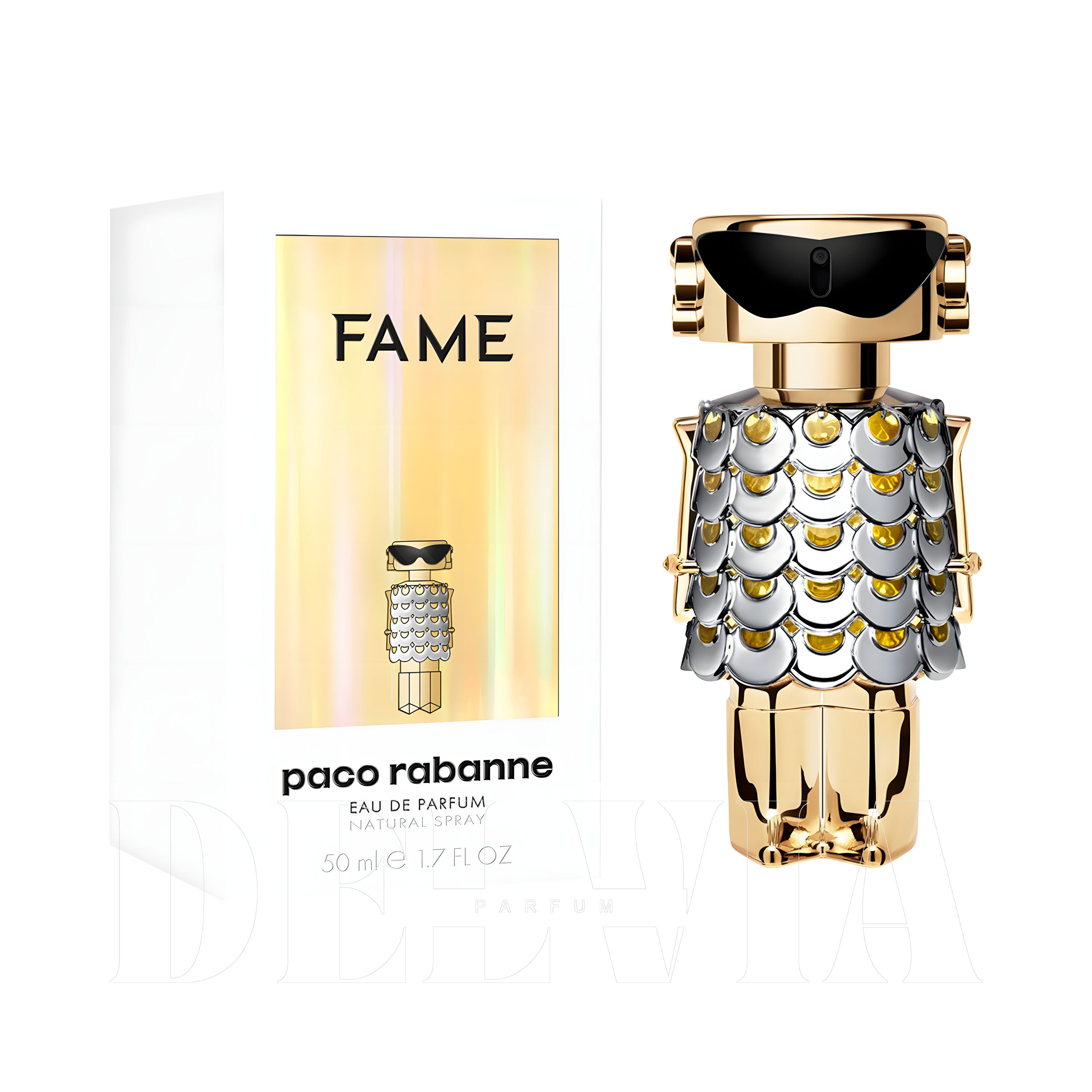 Paco Rabanne Fame 5 ml dekant parfüm — kutu ve şişe görseli