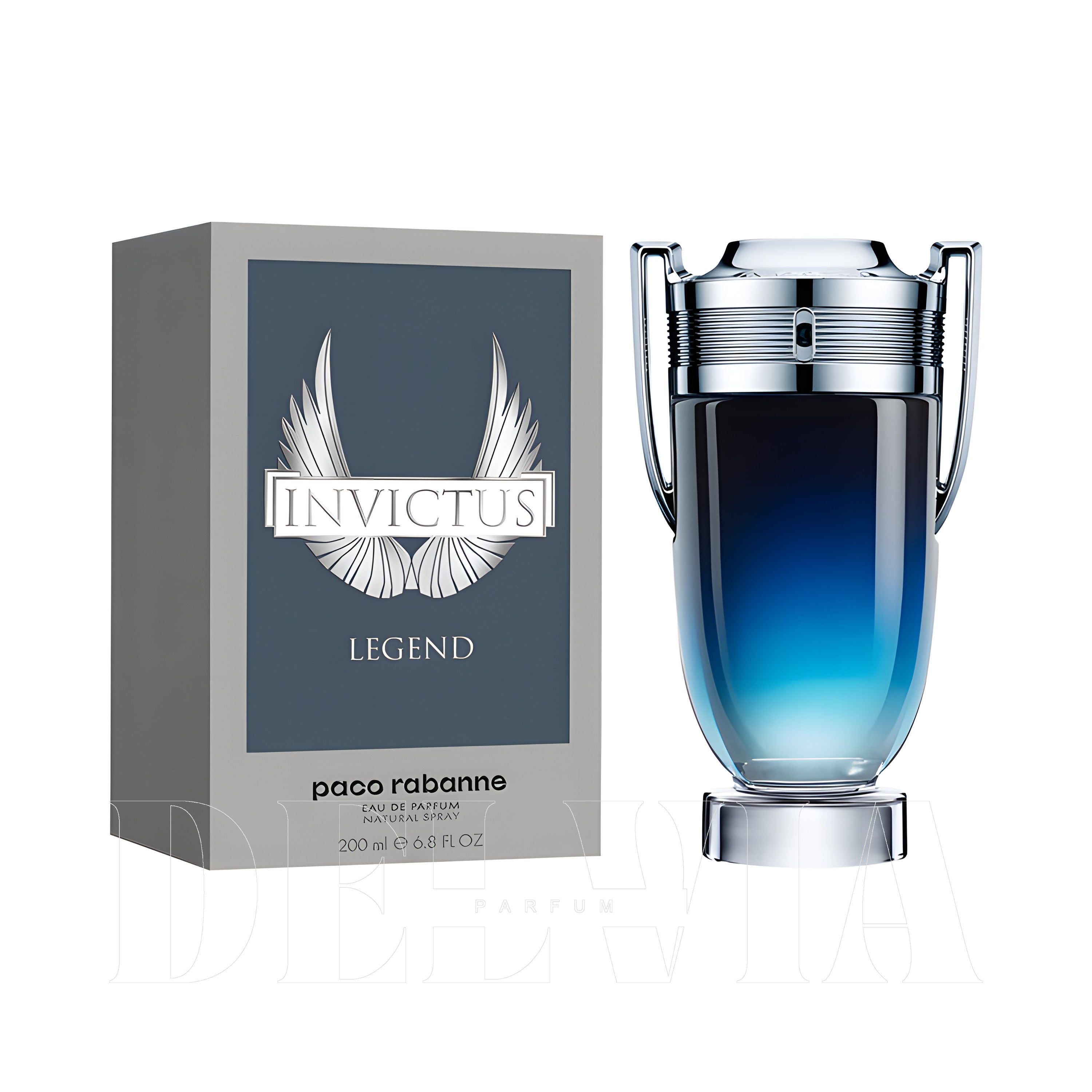 Paco Rabanne Invictus Legend 1 ml dekant parfüm — kutu ve şişe görseli