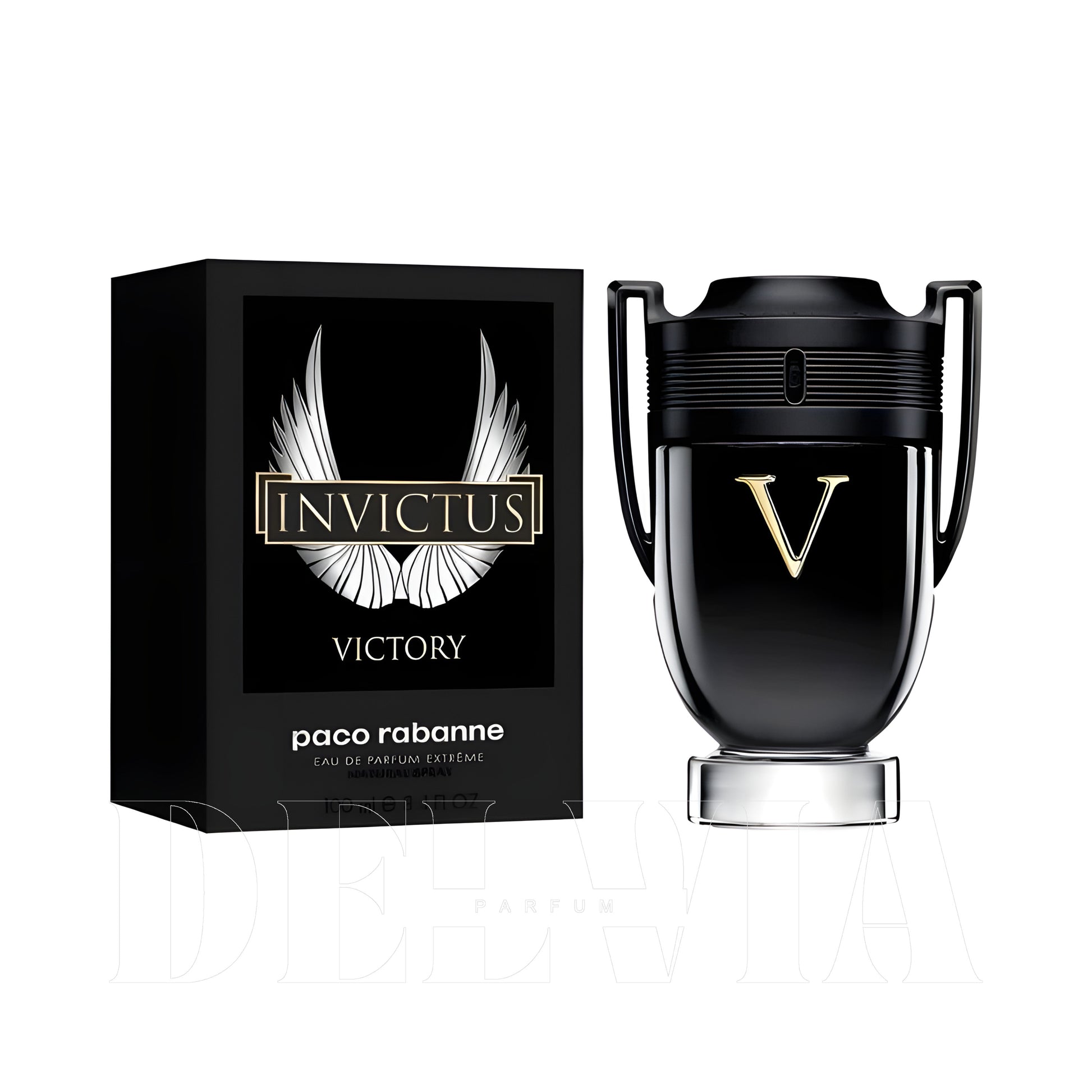Paco Rabanne Invictus Victory 5 ml dekant parfüm — kutu ve şişe görseli