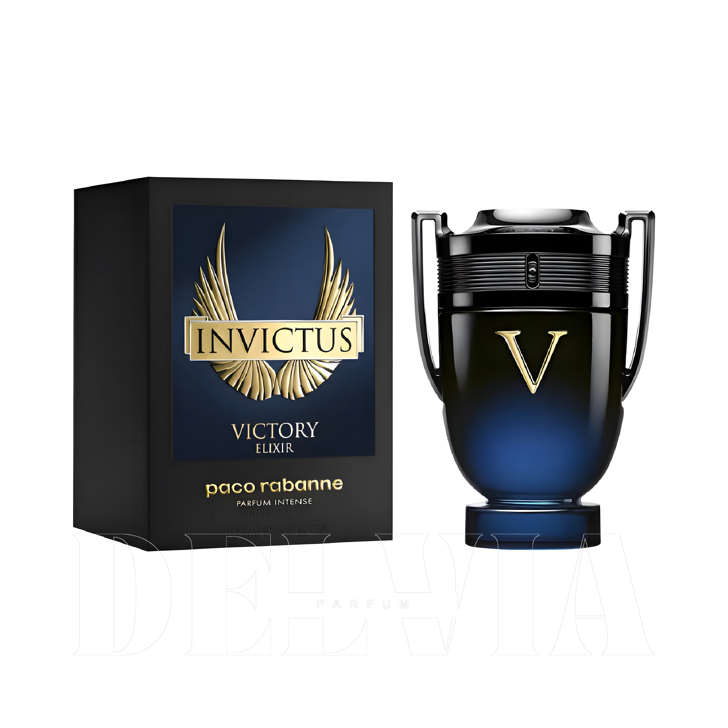 Paco Rabanne Invictus Victory Elixir 5 ml dekant parfüm — kutu ve şişe görseli