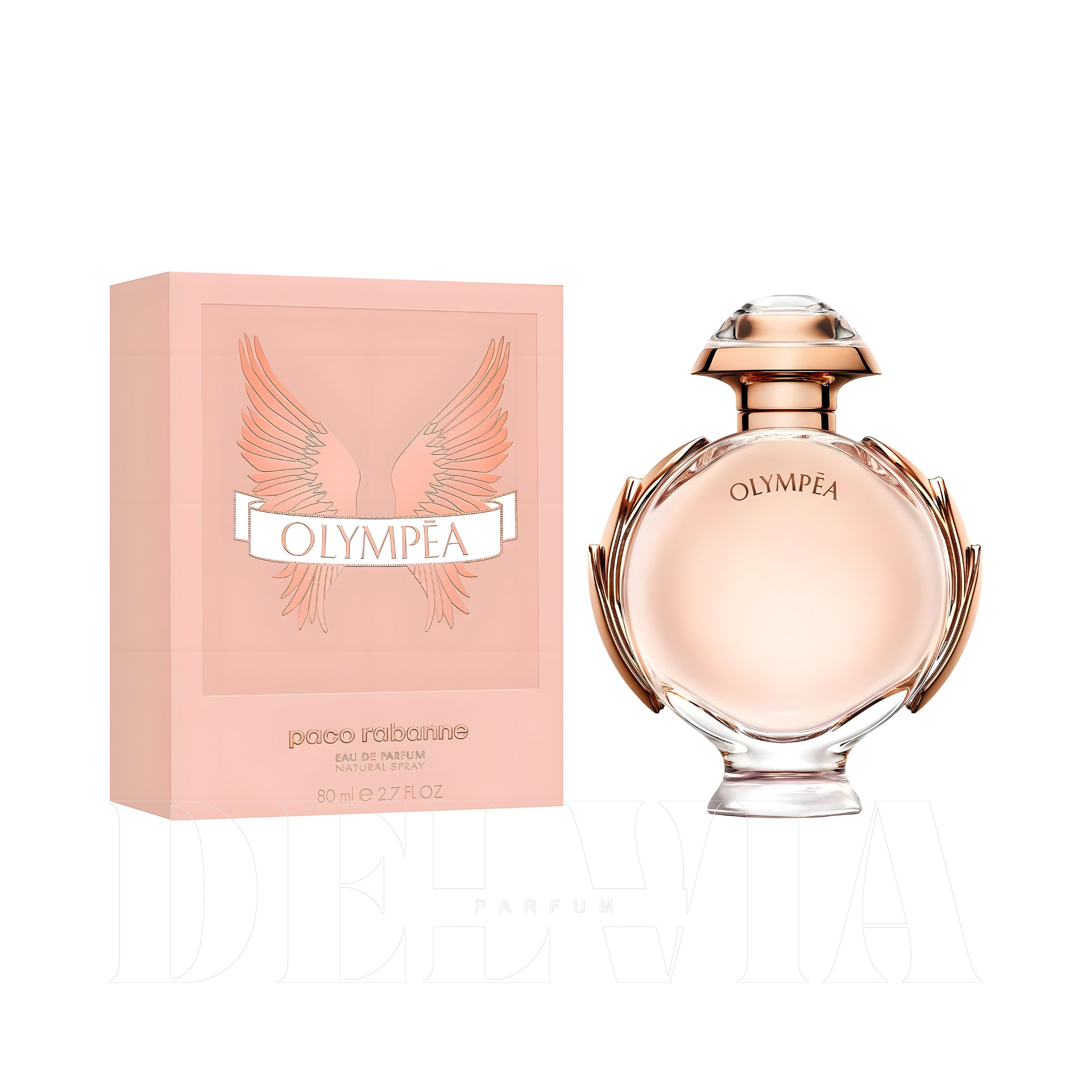 Paco Rabanne Olympea 2 ml dekant parfüm — kutu ve şişe görseli