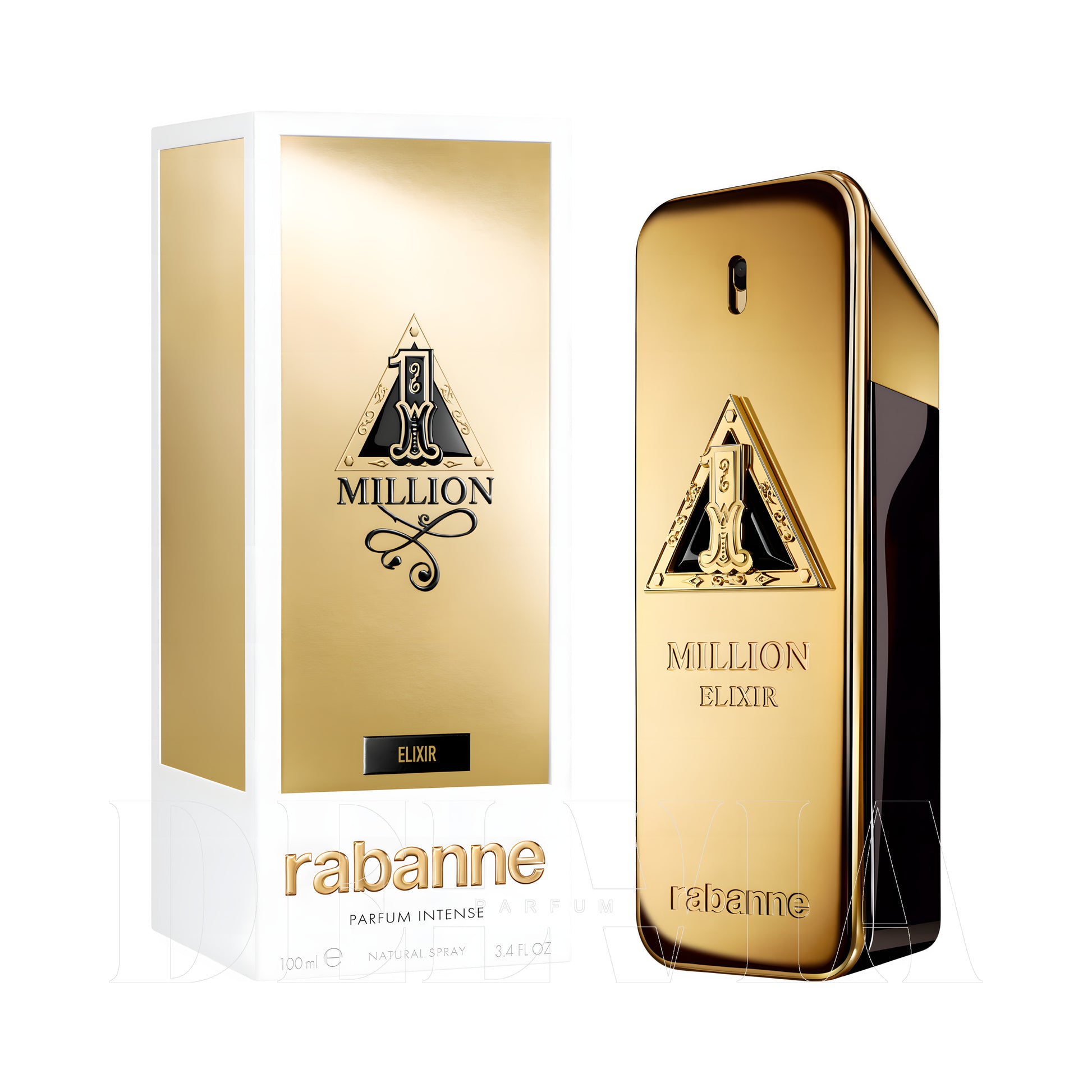 Paco Rabanne One Million Elixir Parfum Intense 5 ml dekant parfüm — kutu ve şişe görseli