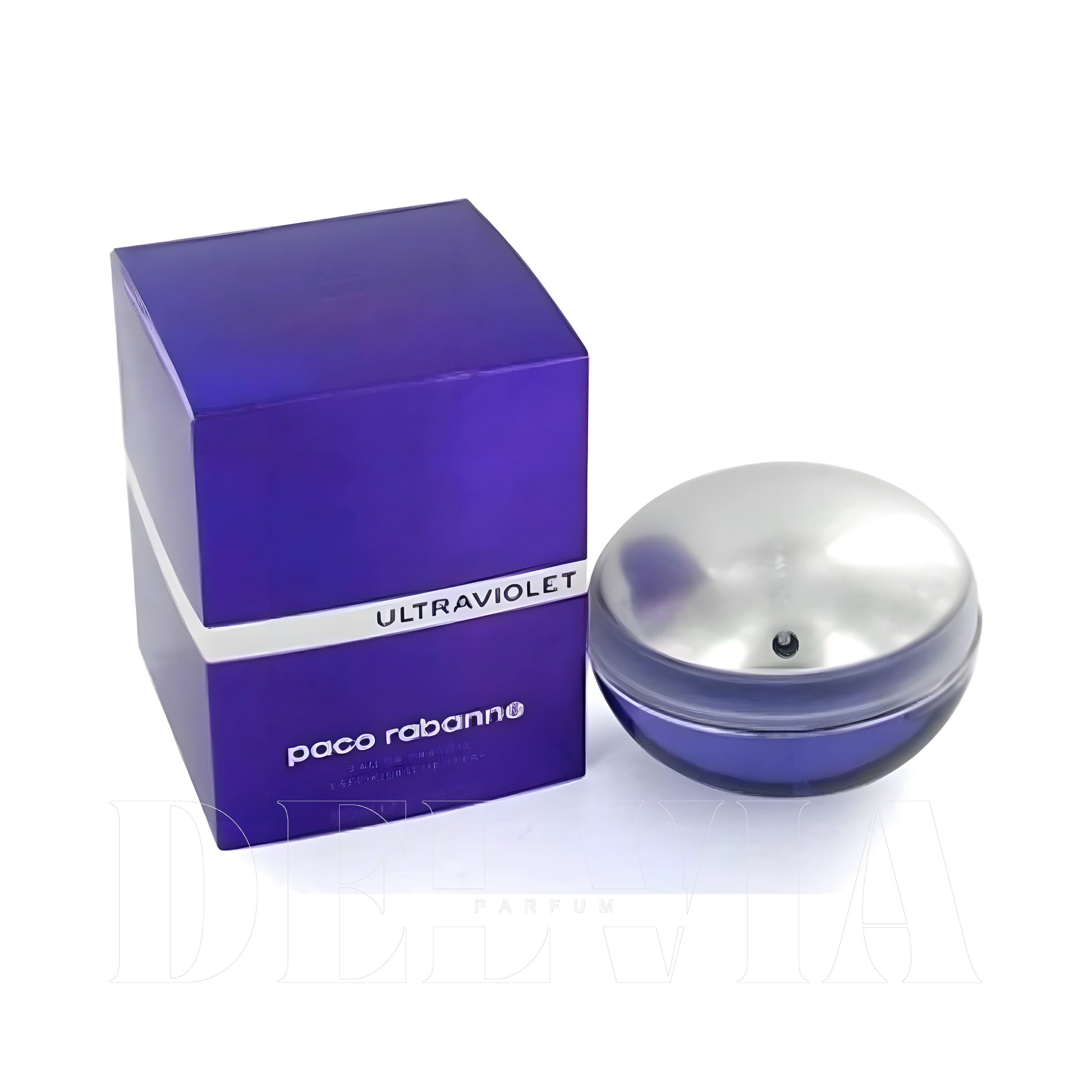 Paco Rabanne Ultraviolet 5 ml dekant parfüm — kutu ve şişe görseli