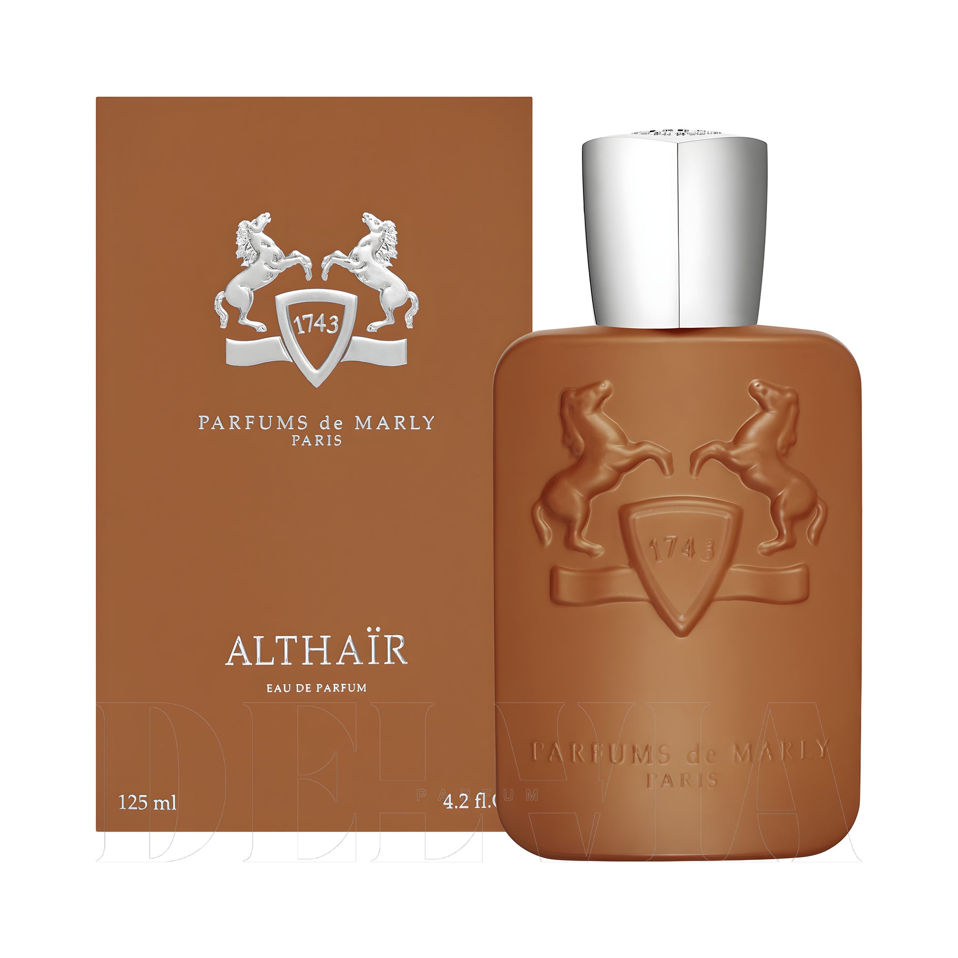 Parfums De Marly Althair 8 ml dekant parfüm — kutu ve şişe görseli