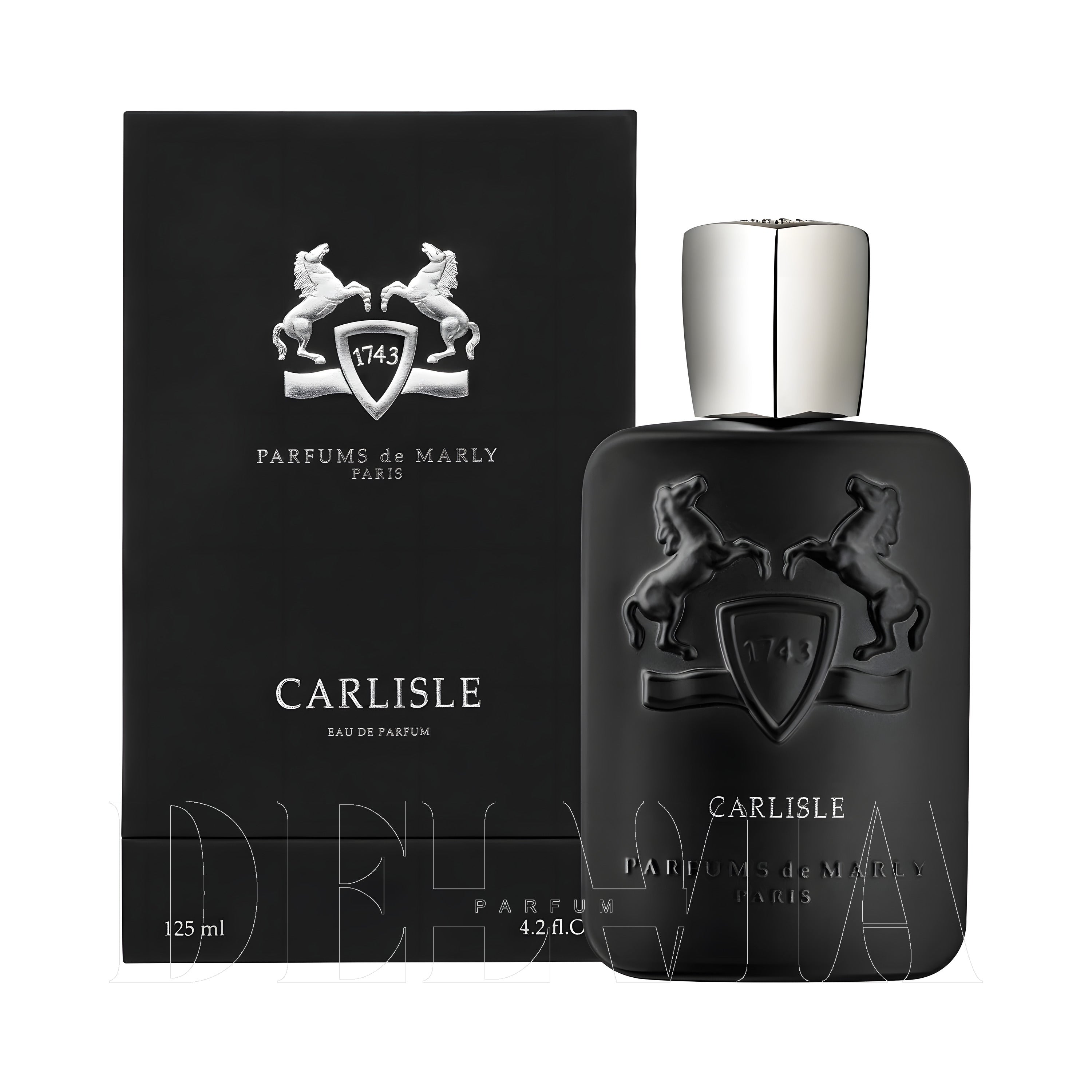 Parfums De Marly Carlisle 8 ml dekant parfüm — kutu ve şişe görseli