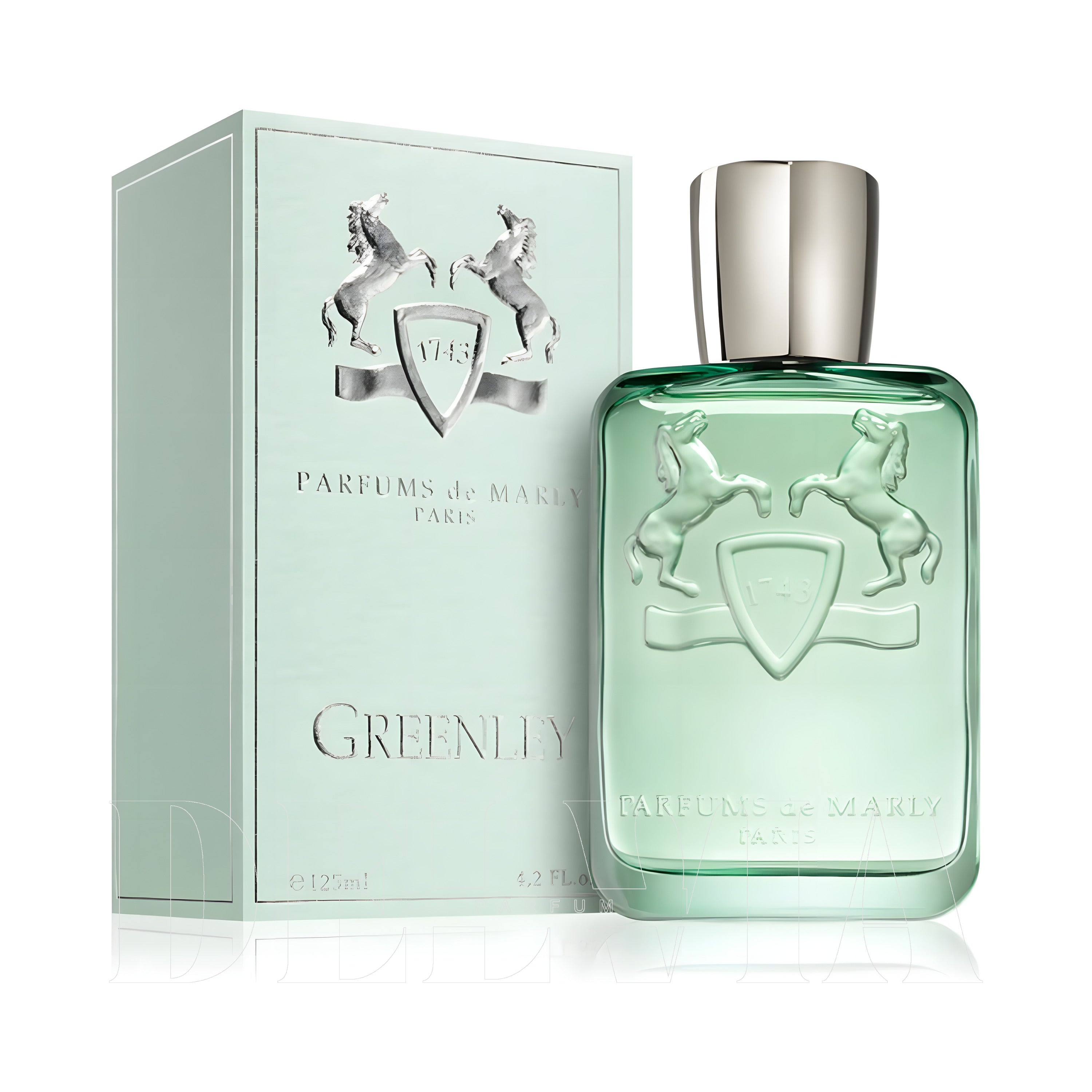 Parfums De Marly Greenley Katı Parfum — kutu ve şişe görseli