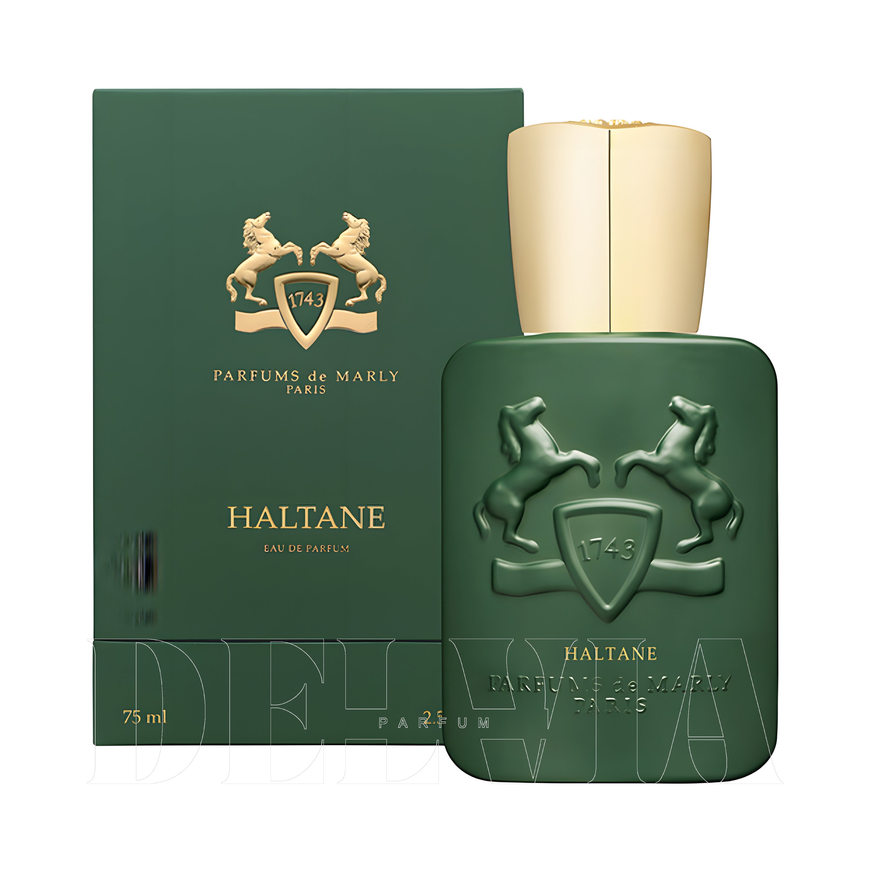 Parfums De Marly Haltane Unisex 1 ml dekant parfüm — kutu ve şişe görseli