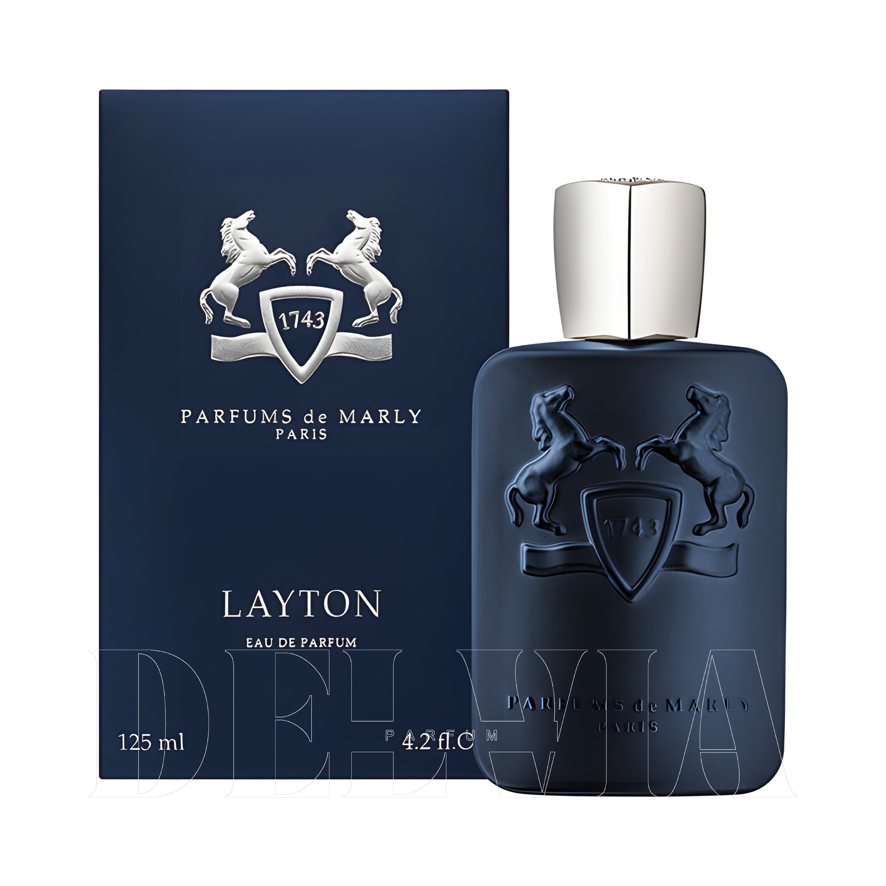 Parfums De Marly Layton 2 ml dekant parfüm — kutu ve şişe görseli