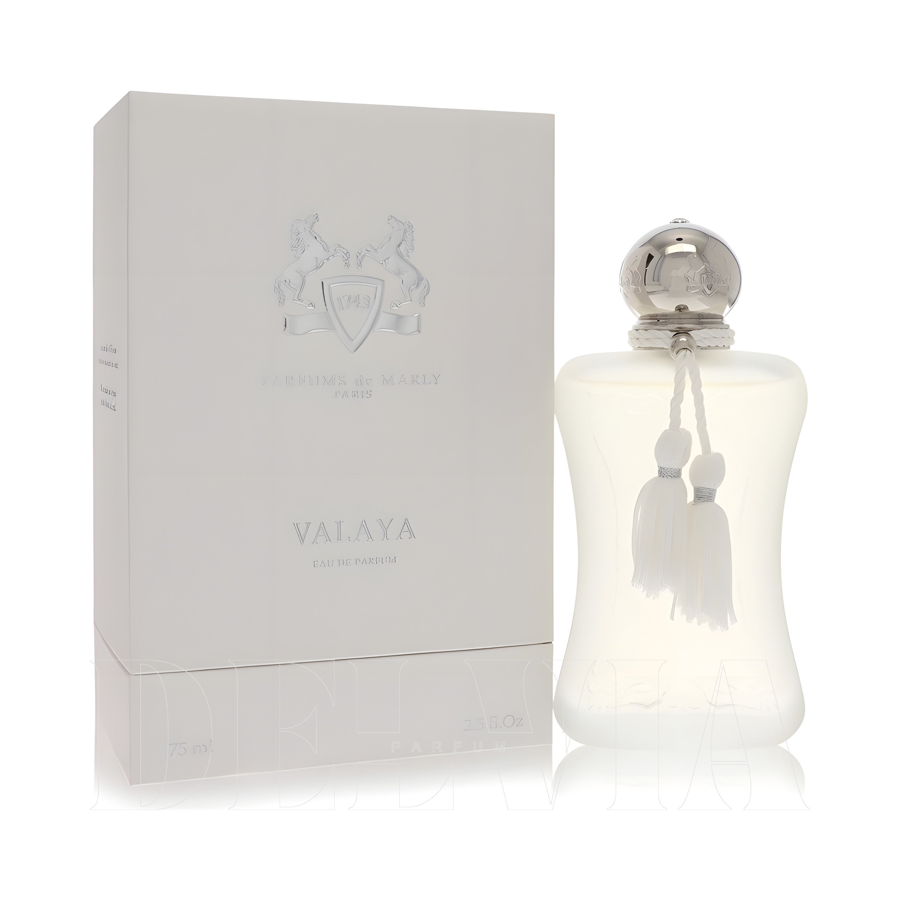 Parfums De Marly Valaya 15 ml dekant parfüm — kutu ve şişe görseli