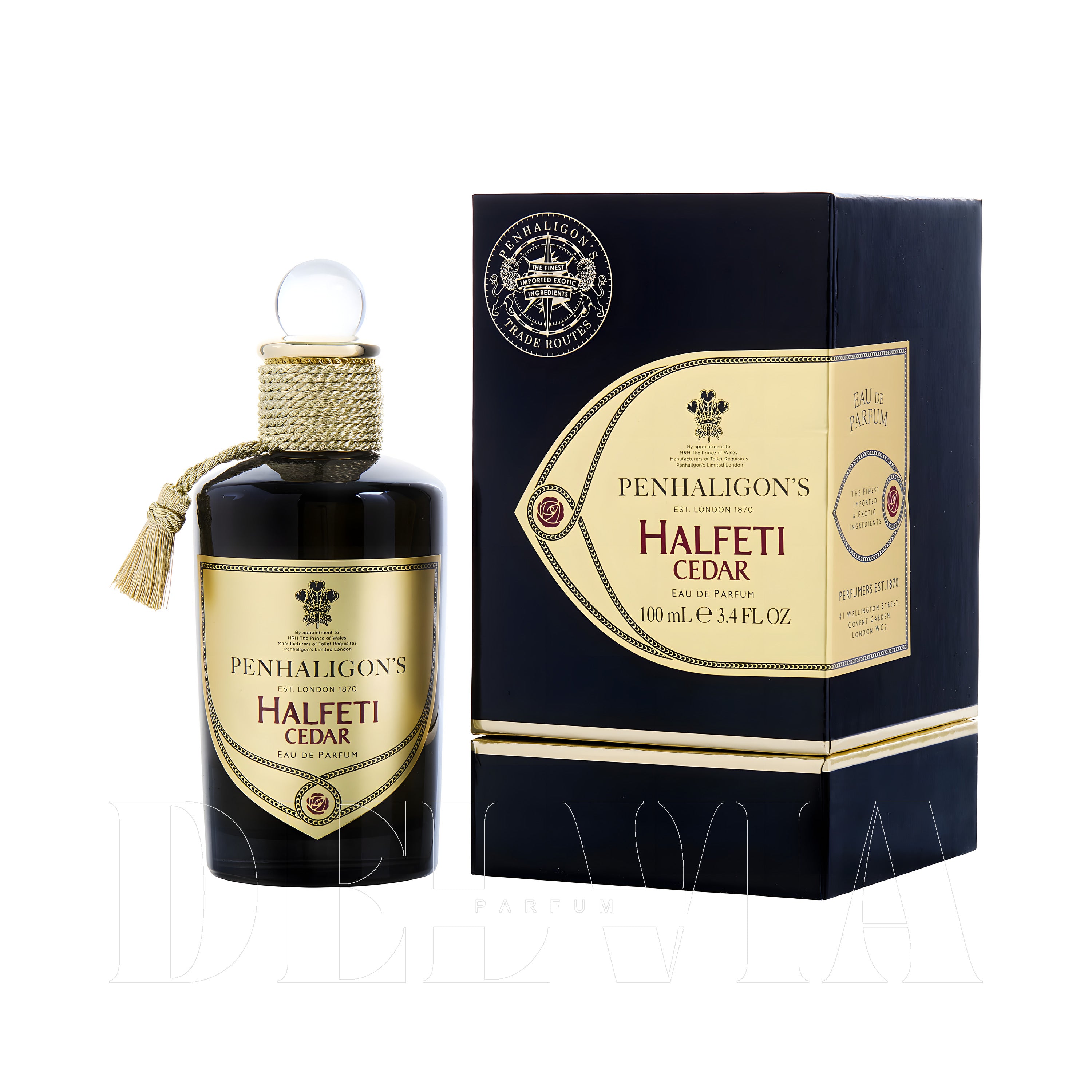 Penhaligon S Halfeti Cedar 8 ml dekant parfüm — kutu ve şişe görseli