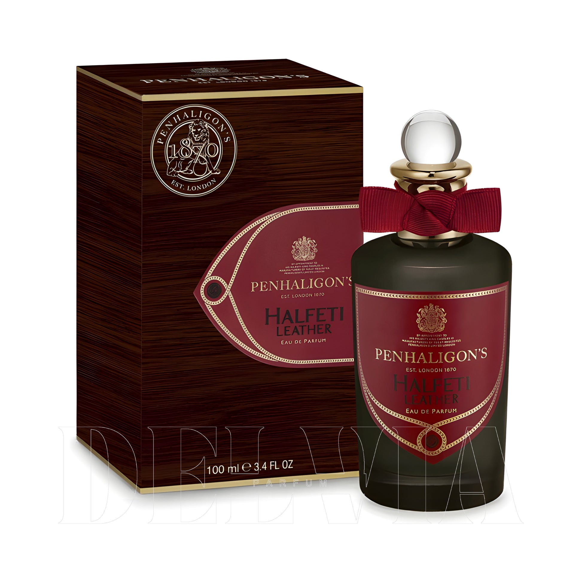 Penhaligon S Halfeti Leather Katı Parfum — kutu ve şişe görseli