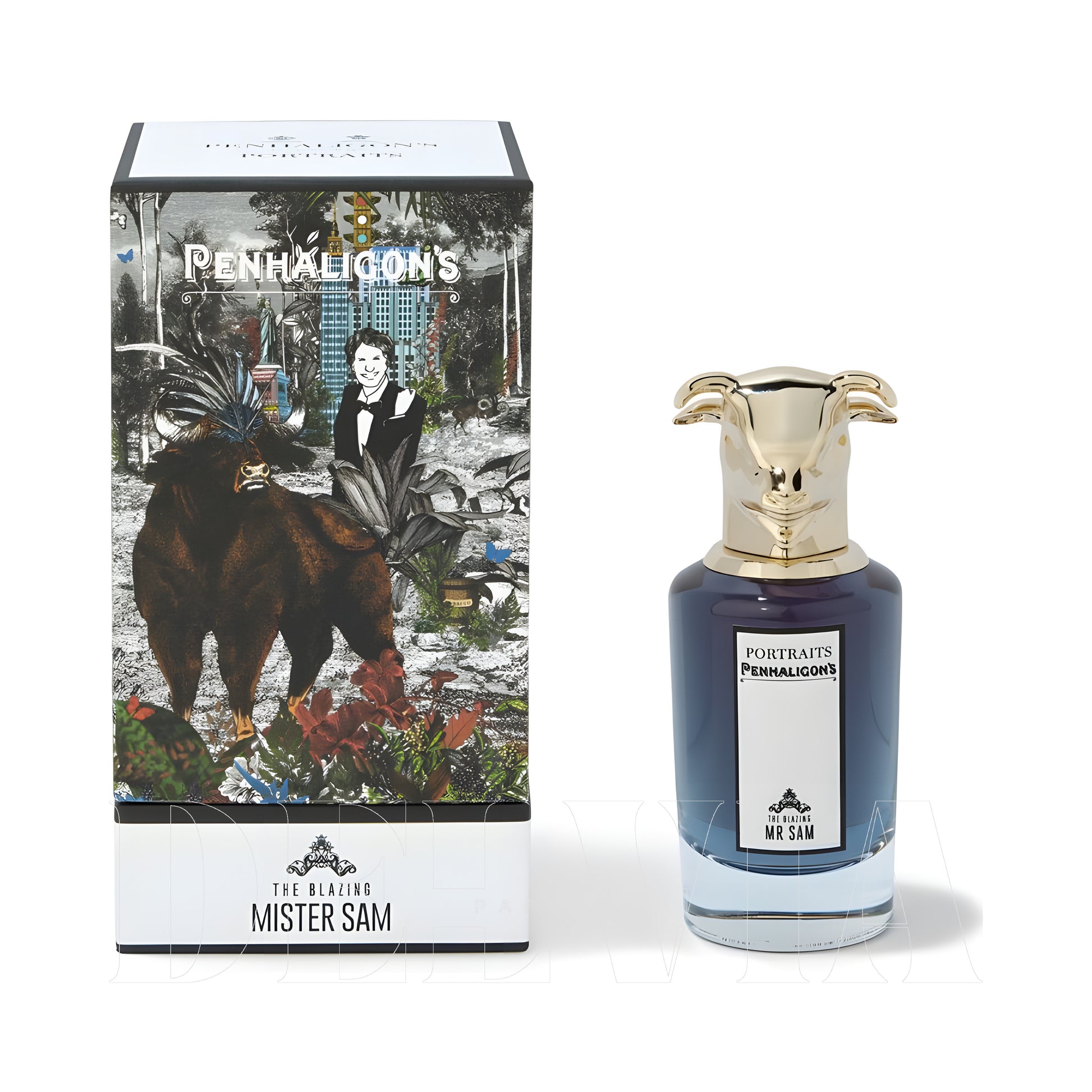 Penhaligon S The Blazing Mister Sam 5 ml dekant parfüm — kutu ve şişe görseli