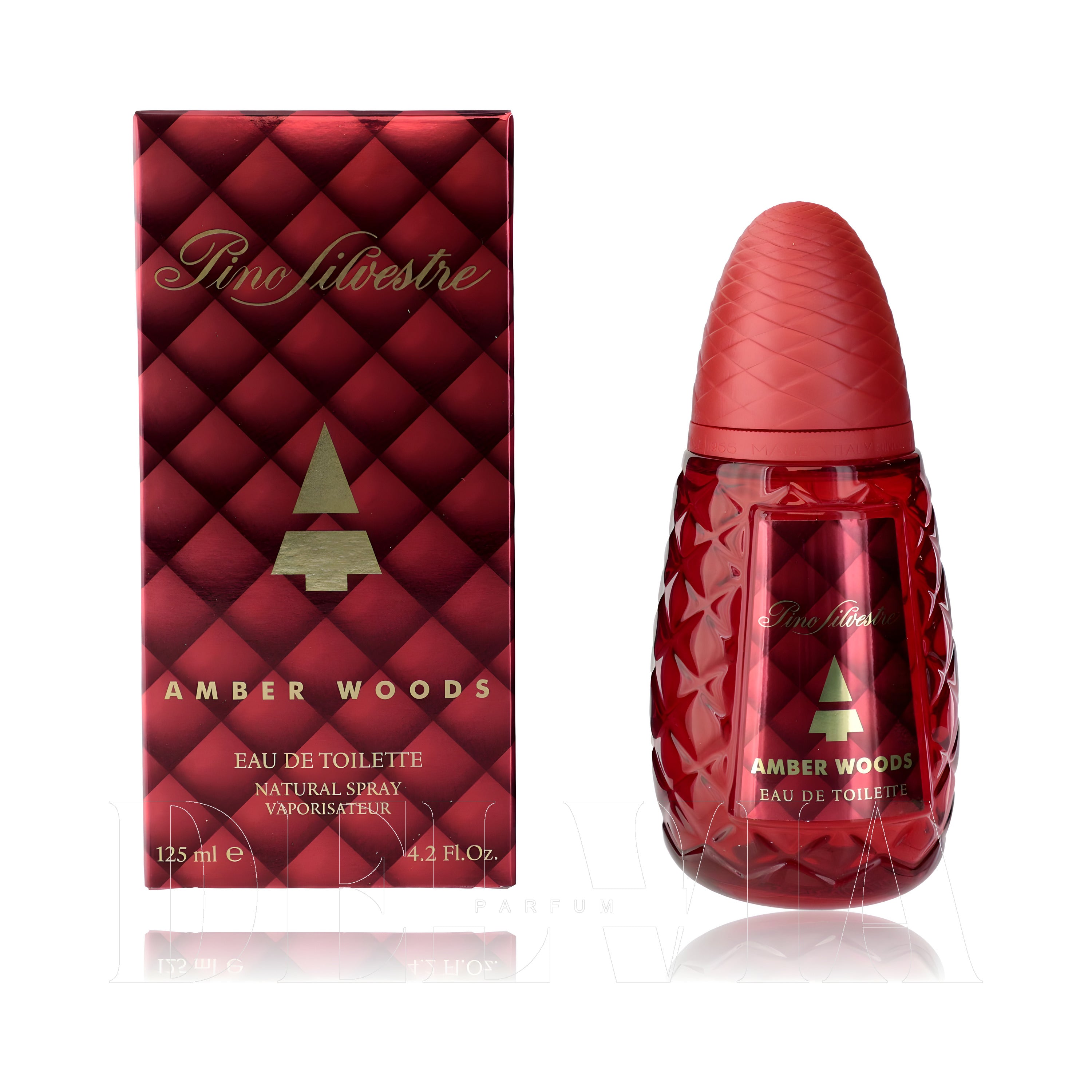 Pino Silvestre Amber Woods 8 ml dekant parfüm — şişe görseli