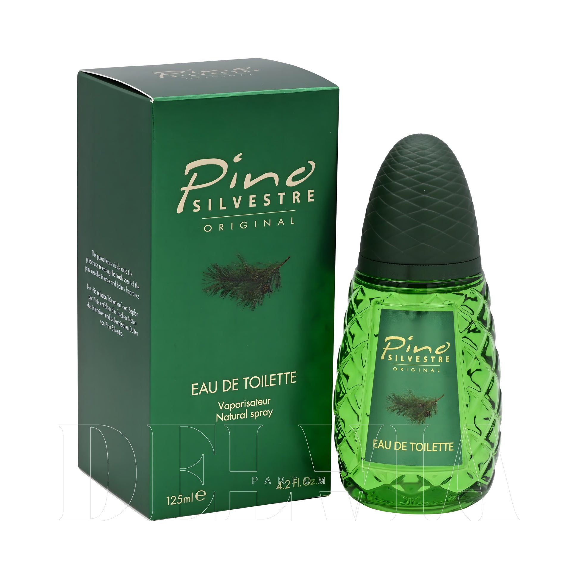 Pino Silvestre Original 3 ml dekant parfüm — kutu ve şişe görseli