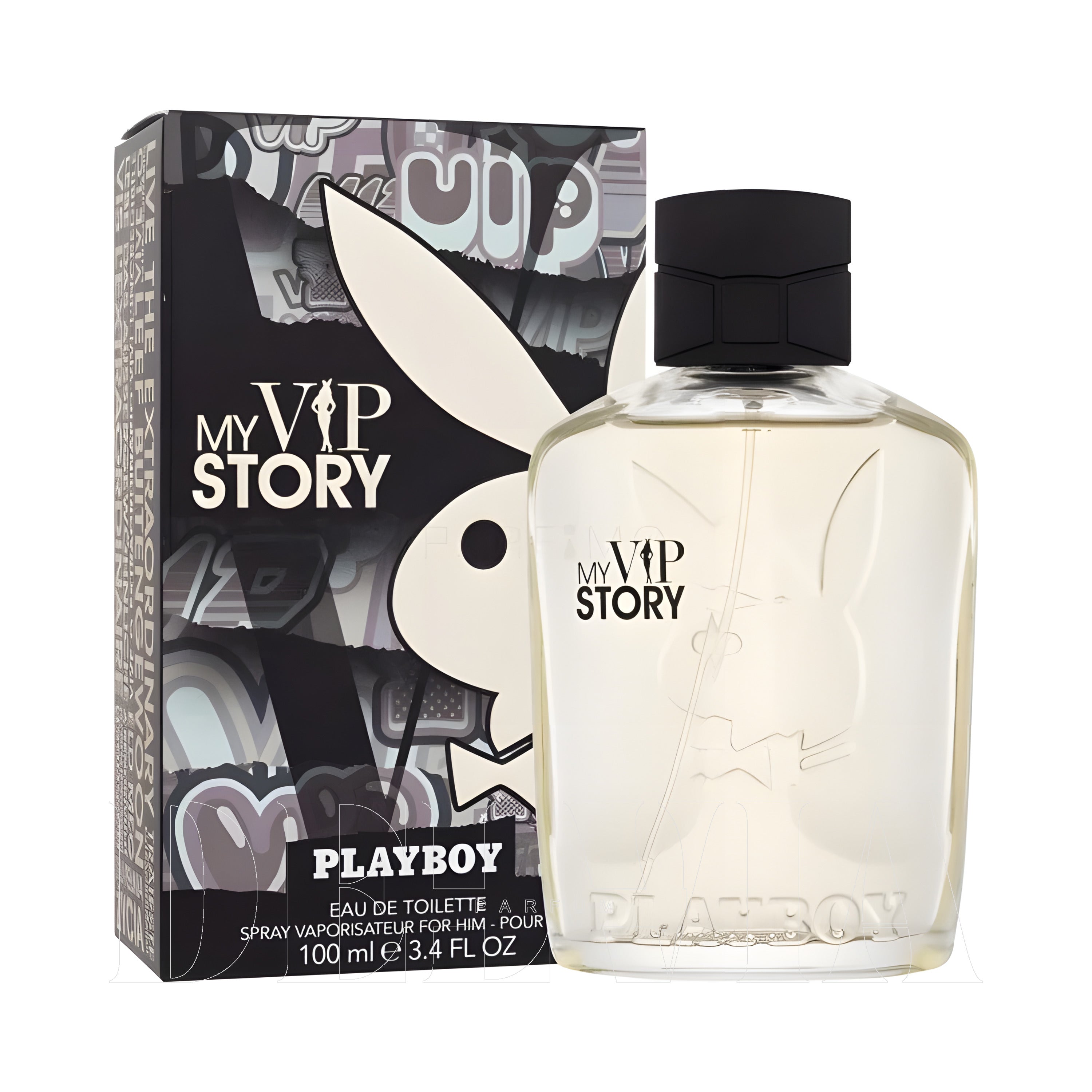 Playboy My Vip Story 1 ml dekant parfüm — kutu ve şişe görseli