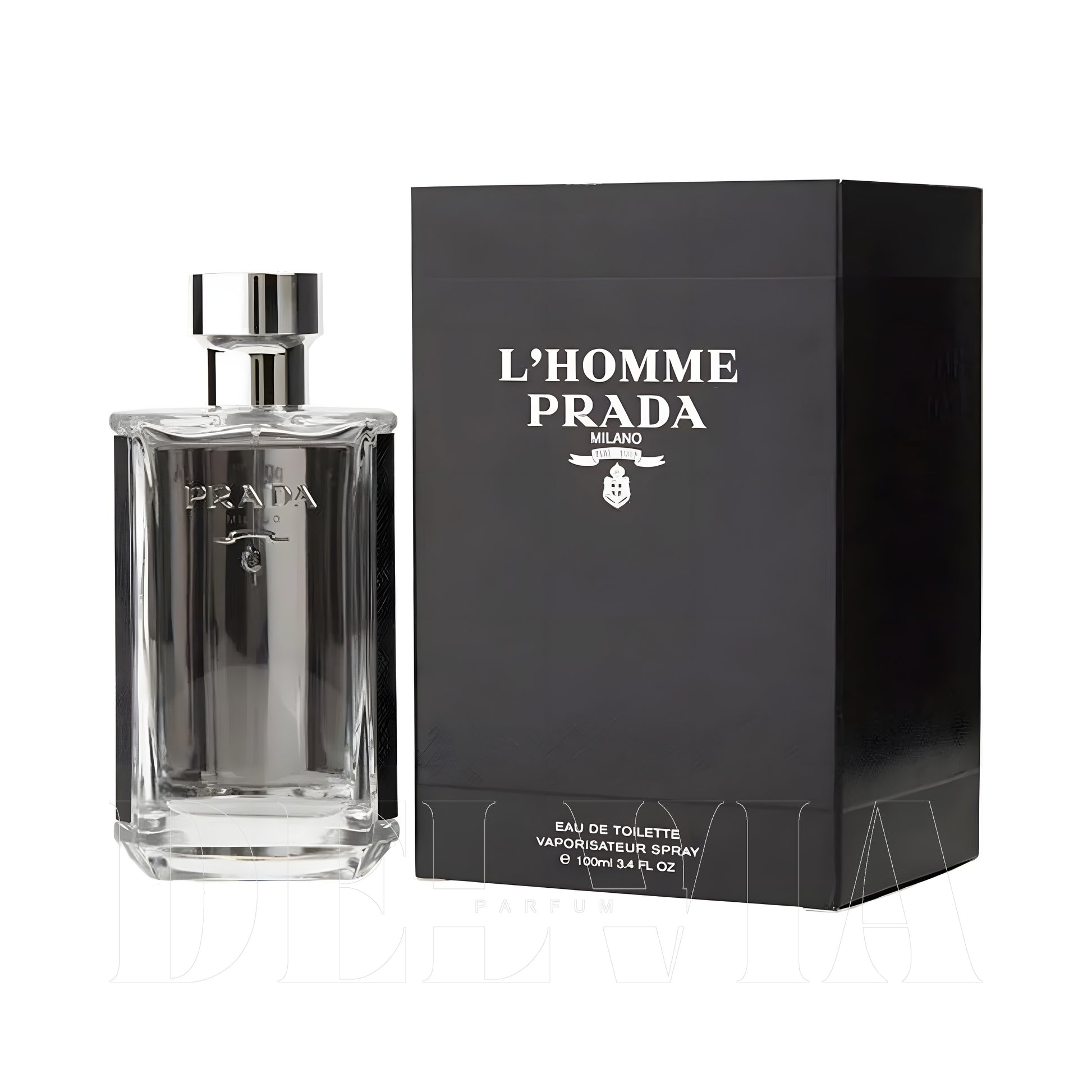 Prada L Homme 5 ml dekant parfüm — kutu ve şişe görseli