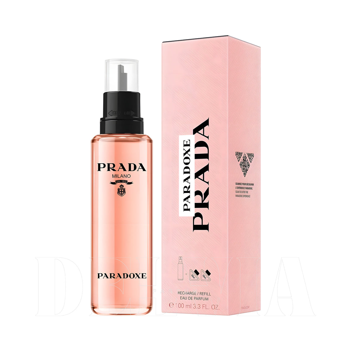 Prada Paradoxe Eau De Parfum 2 ml dekant parfüm — kutu ve şişe görseli
