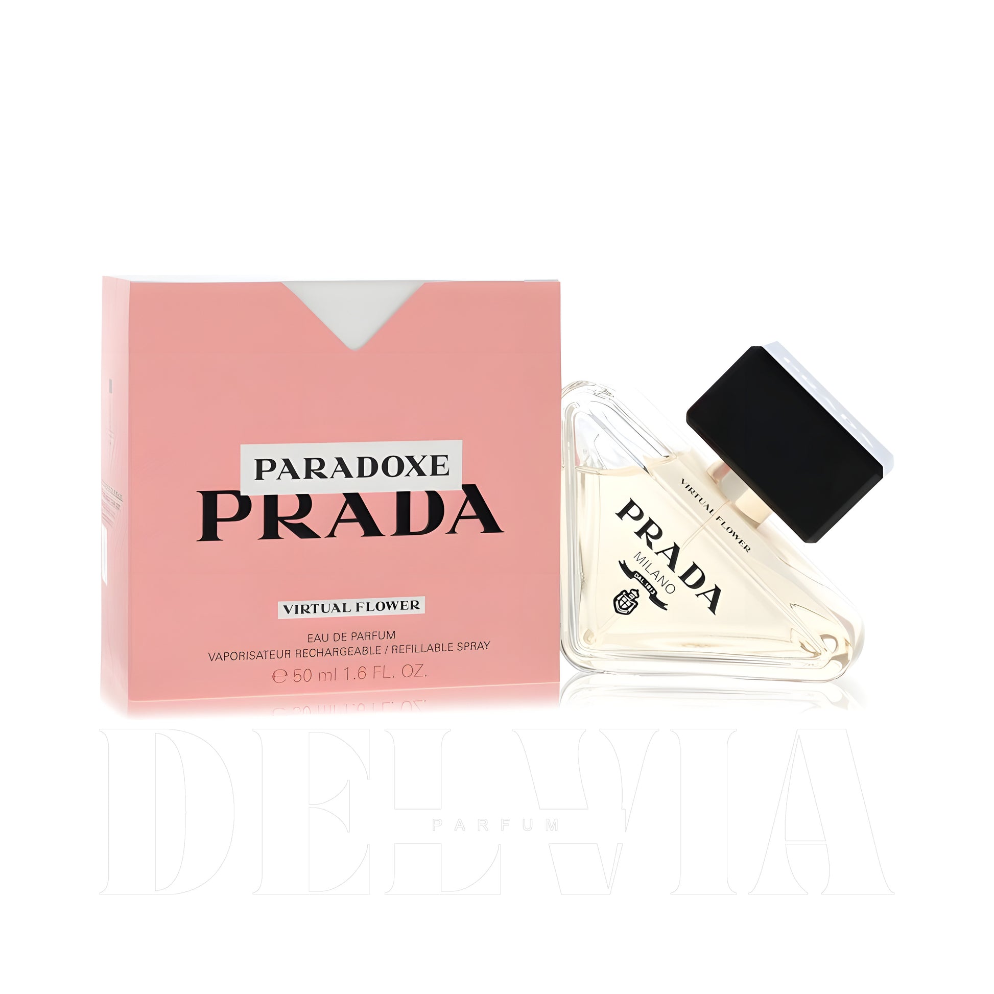Prada Paradoxe Virtual Flower 5 ml dekant parfüm — kutu ve şişe görseli