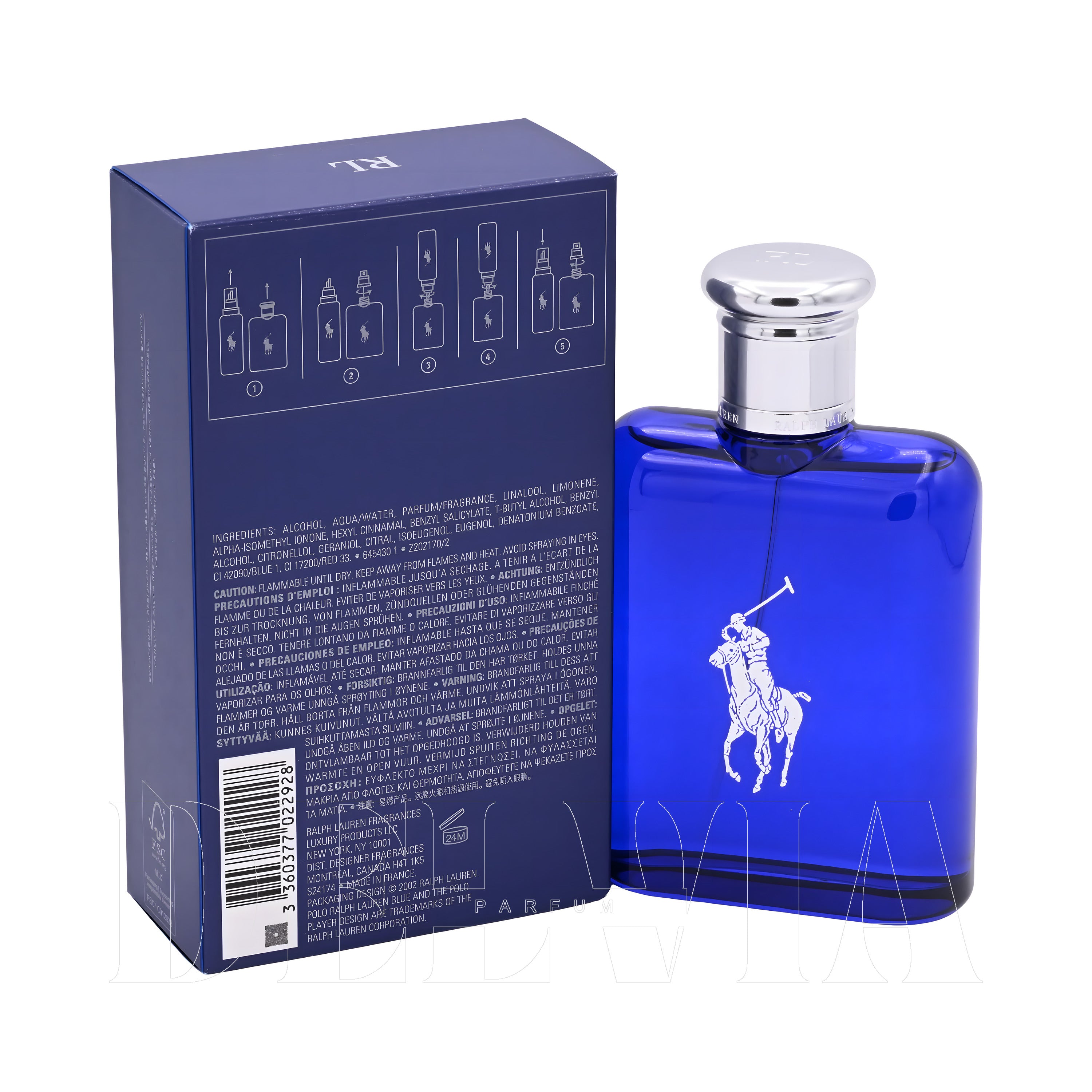 Ralph Lauren Polo Blue 30 Ml dekant parfüm 30 ml — kutu ve şişe görseli