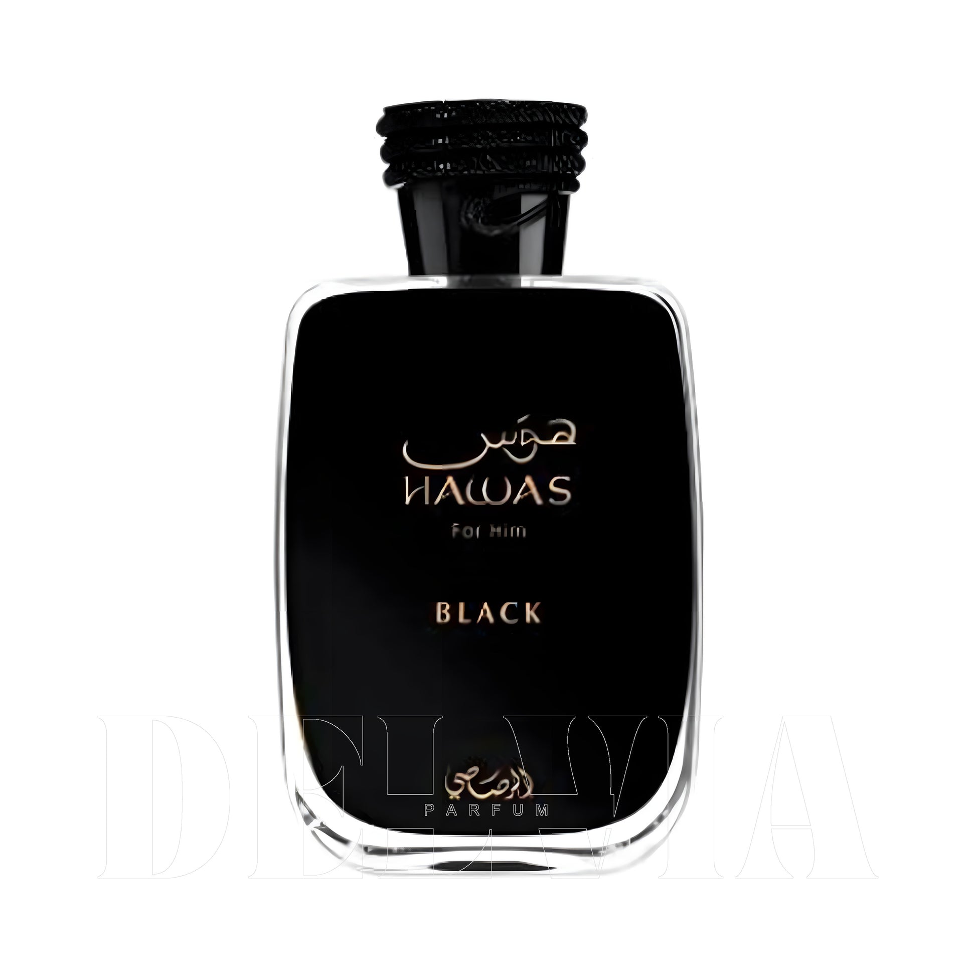 Rasasi Hawas Black 15 ml dekant parfüm — şişe görseli