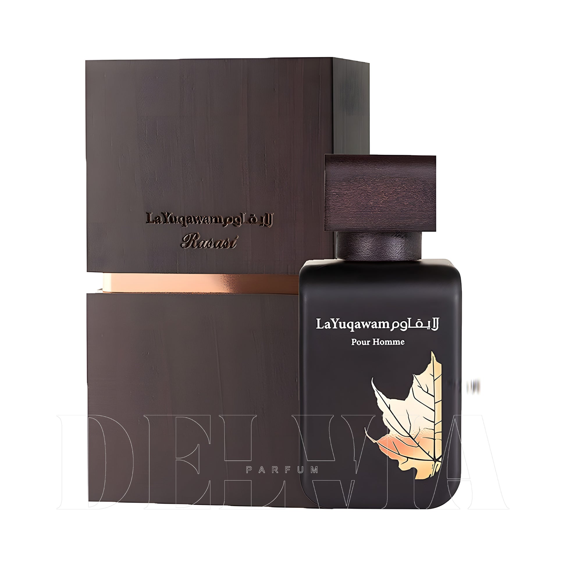 Rasasi La Yuqawam Homme 1 Ml dekant parfüm Parfum — kutu ve şişe görseli
