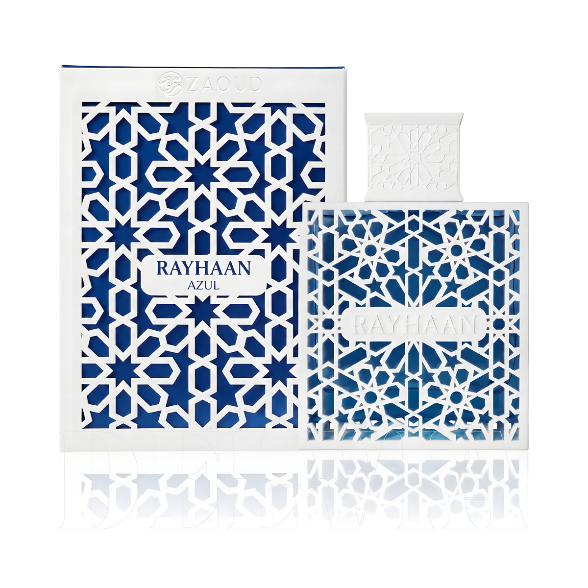 Rayhaan Azul 2 ml dekant parfüm — şişe+kutu görseli